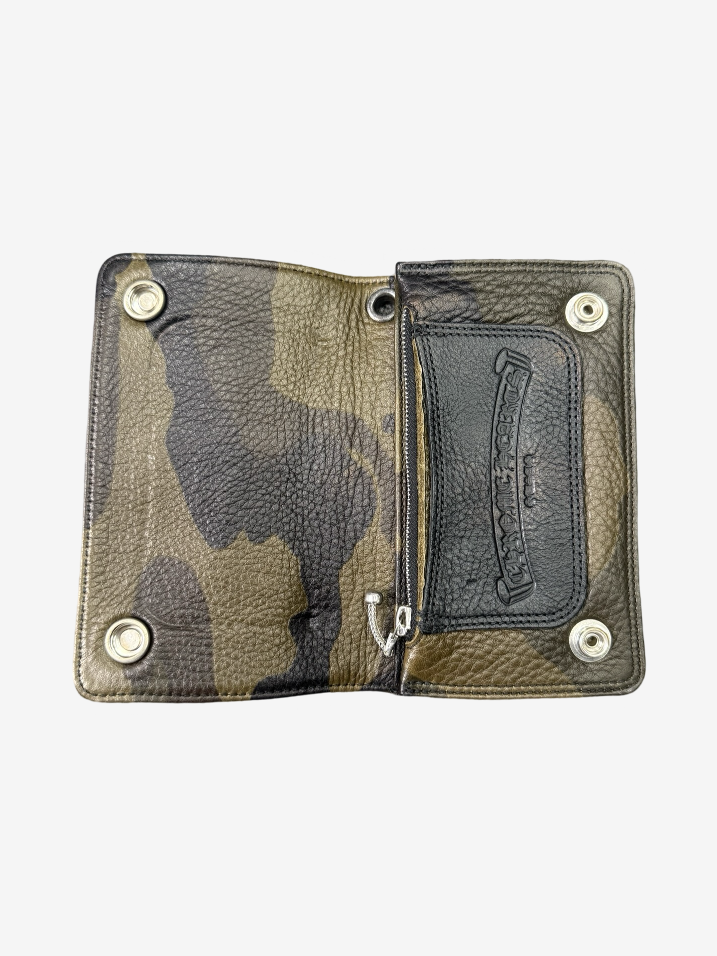 Chrome Hearts Rolling Stones Camouflage Patched Wallet