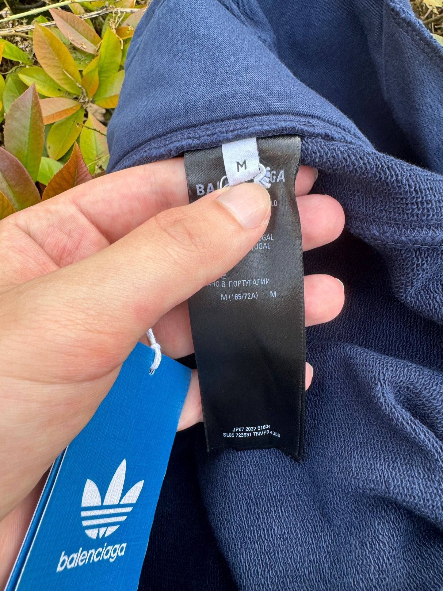 Balenciaga Adidas navy Oversized Cotton Sweatpants