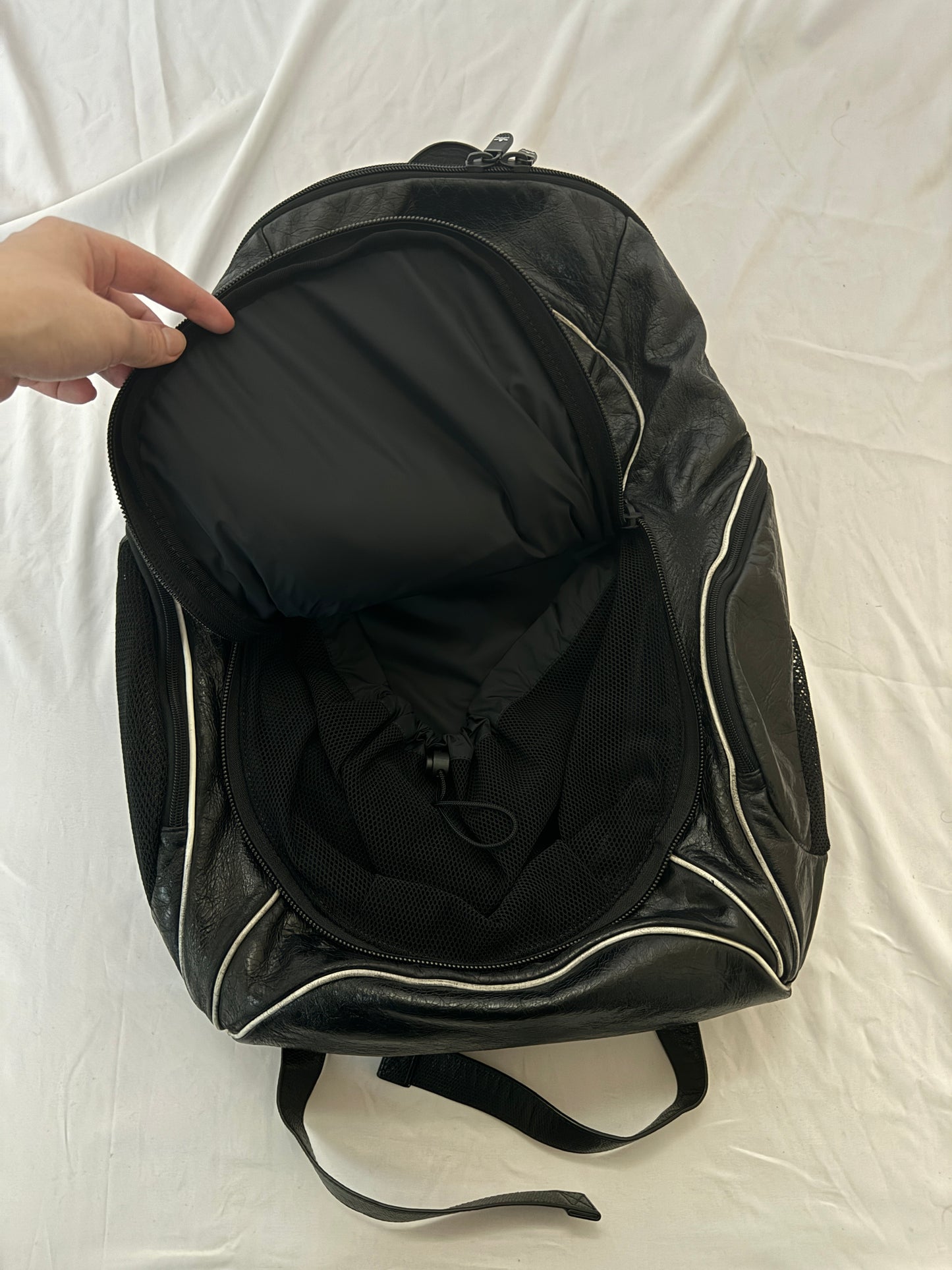 Balenciaga Adidas Leather Backpack Black Sz.L