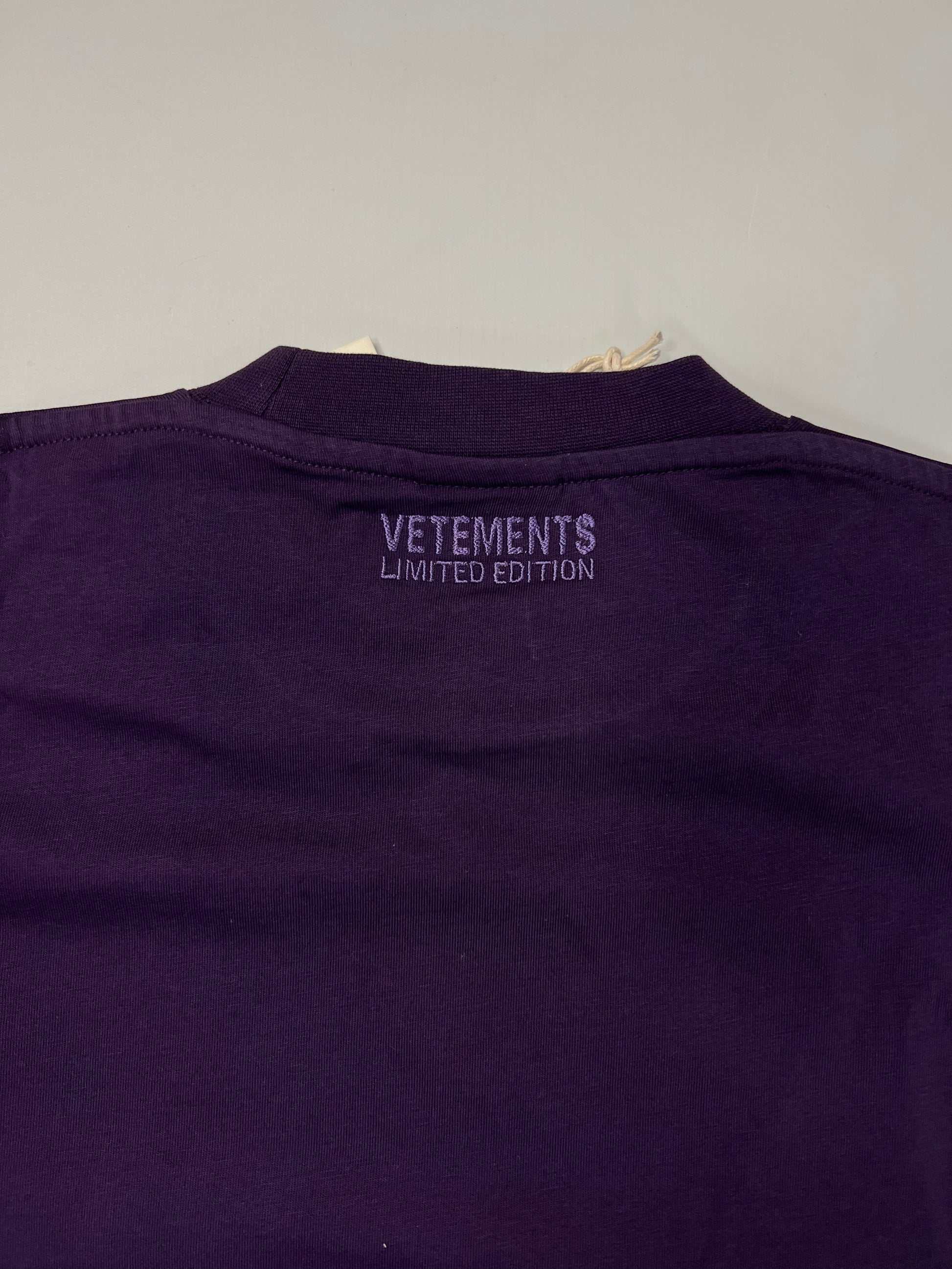 Vetements Purple Logo Inside Out Tshirt