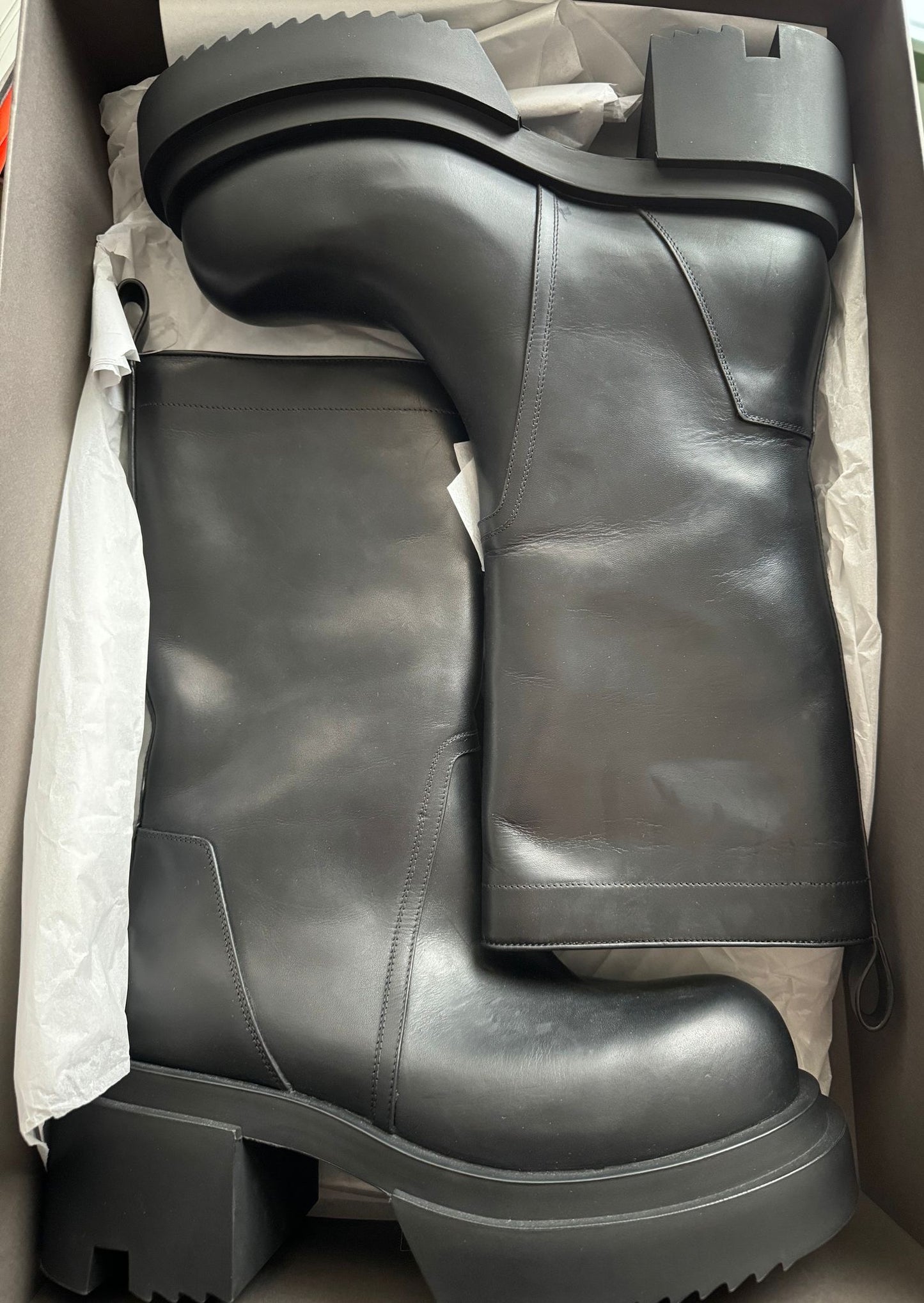 Rick Owens Pull On Bogun Leather Boots