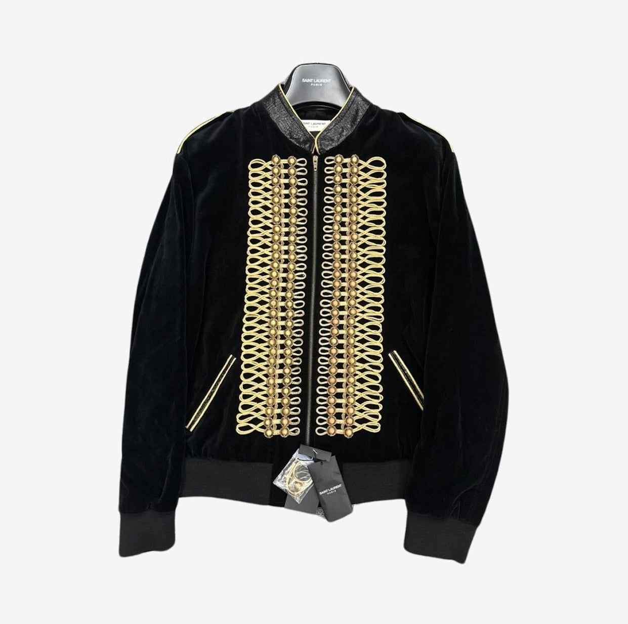 Saint Laurent Paris AW16 Palladium Napoleon Jacket