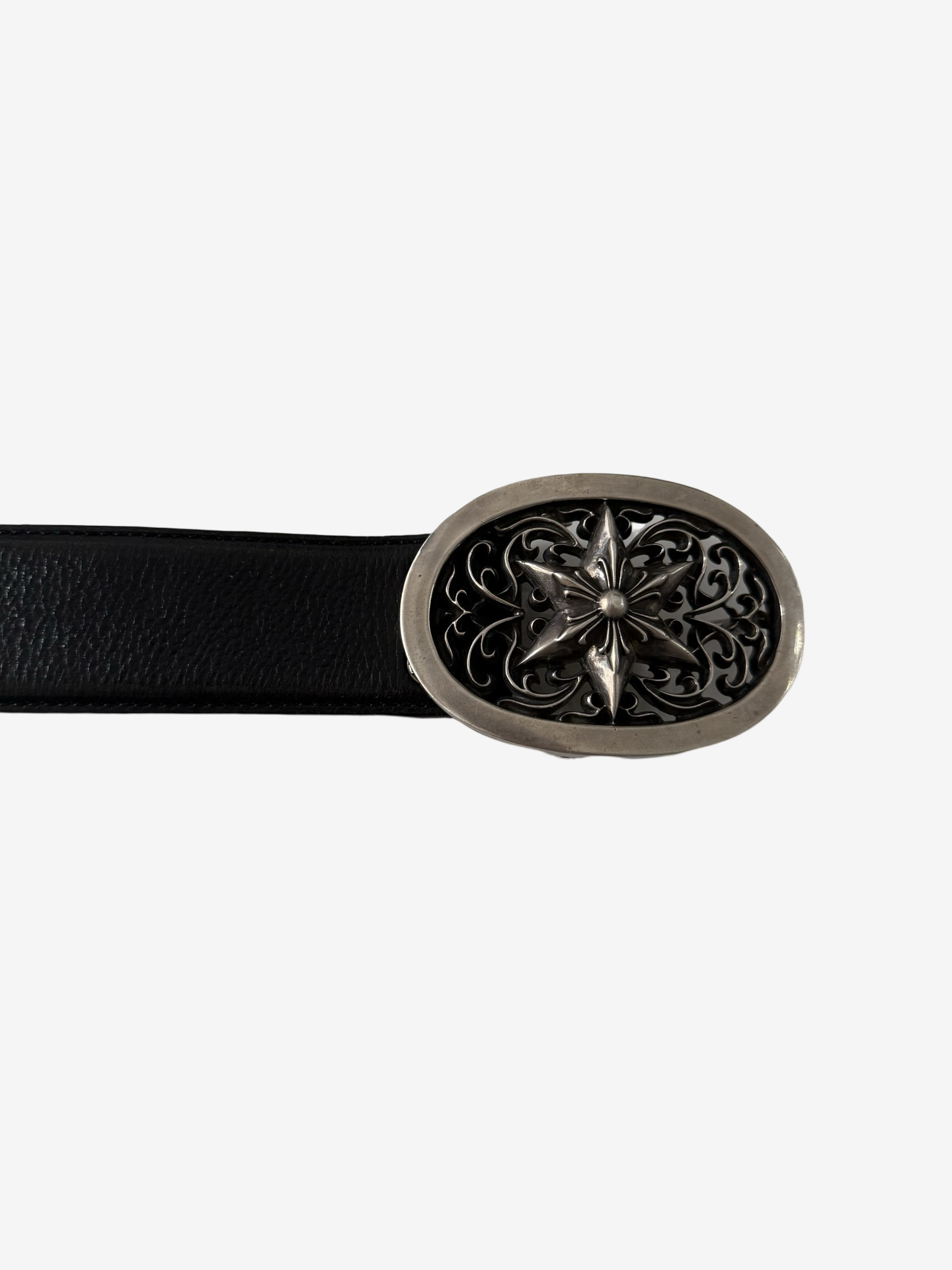 Chrome Hearts Black Leather Strap Sz.32