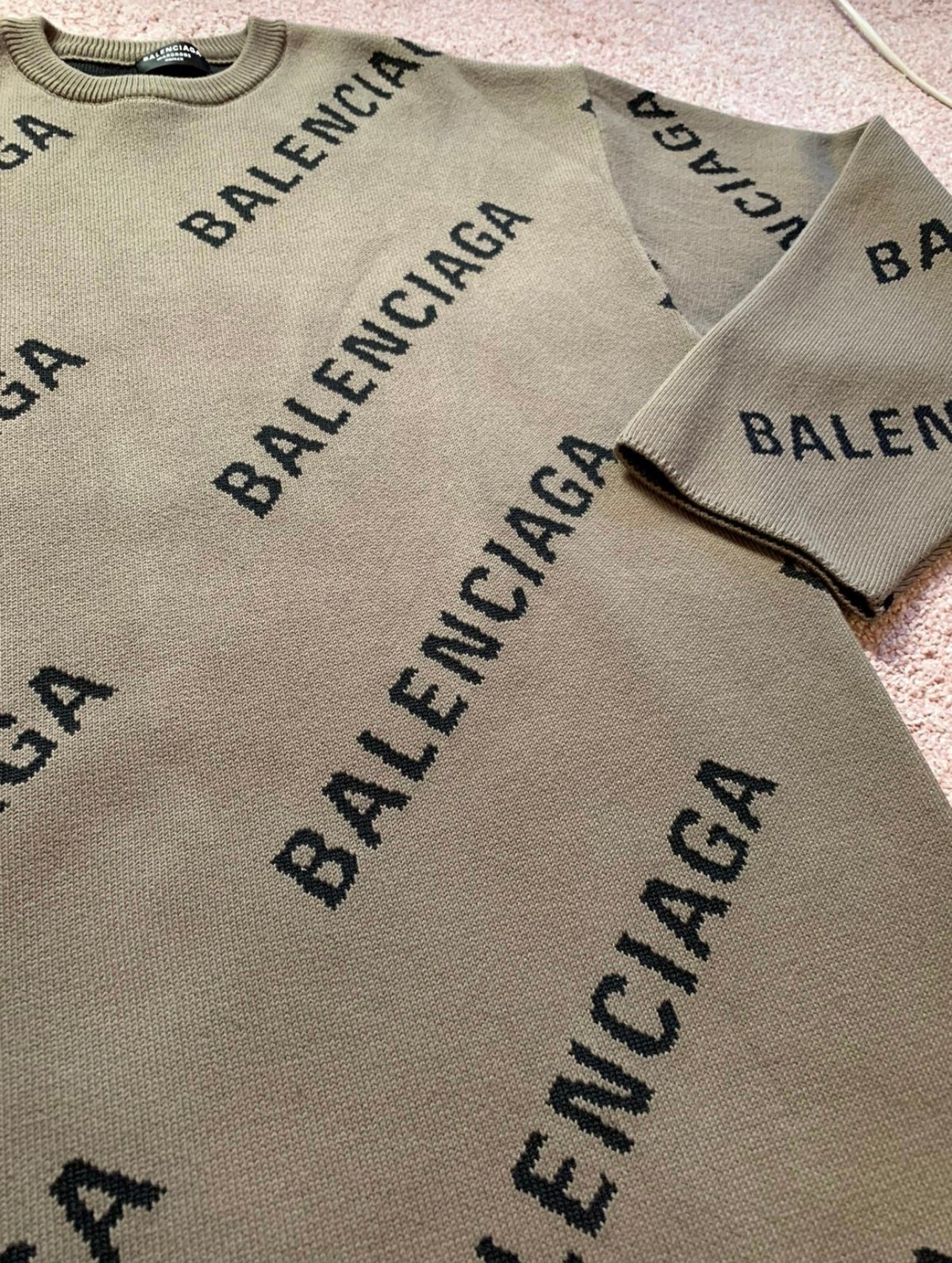 Balenciaga Allover Logo Knit 