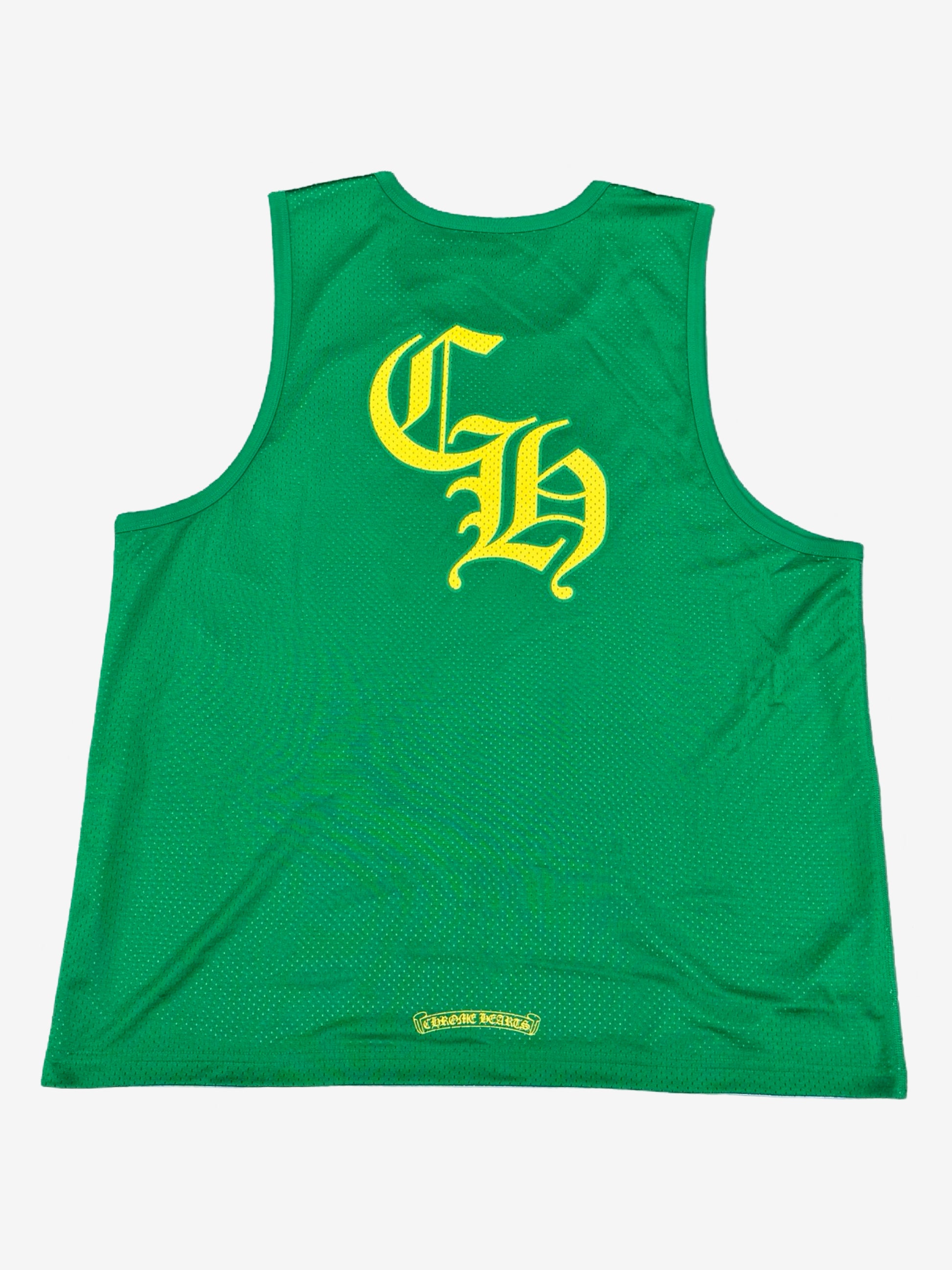 Chrome Hearts Mesh Warm Up Tanktop Reversible Green Yellow 