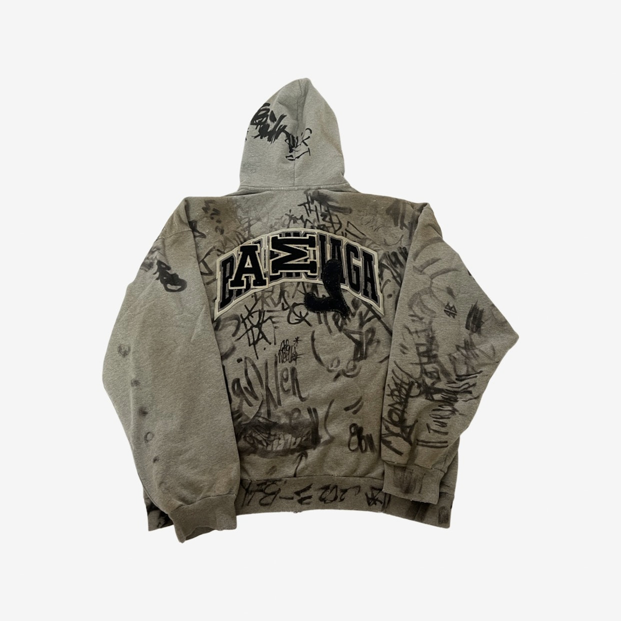 Balenciaga SS23 Grey Skate Graffiti Zip Hoodie – FyouGrails