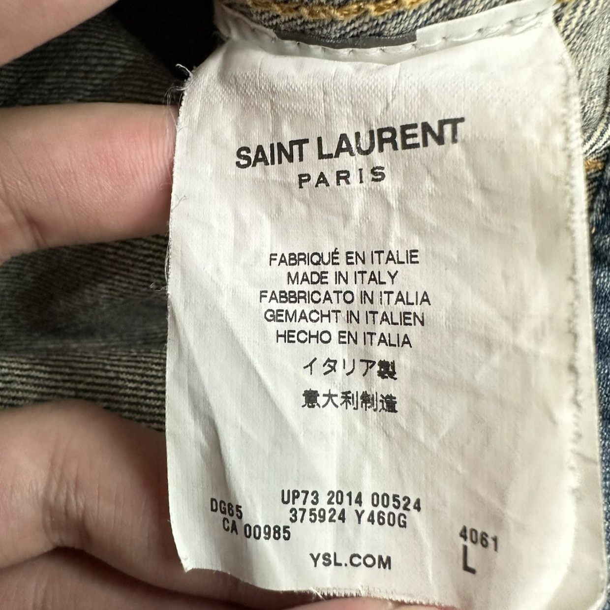 Saint Laurent SS15 Psych Rock Stud Denim Jacket