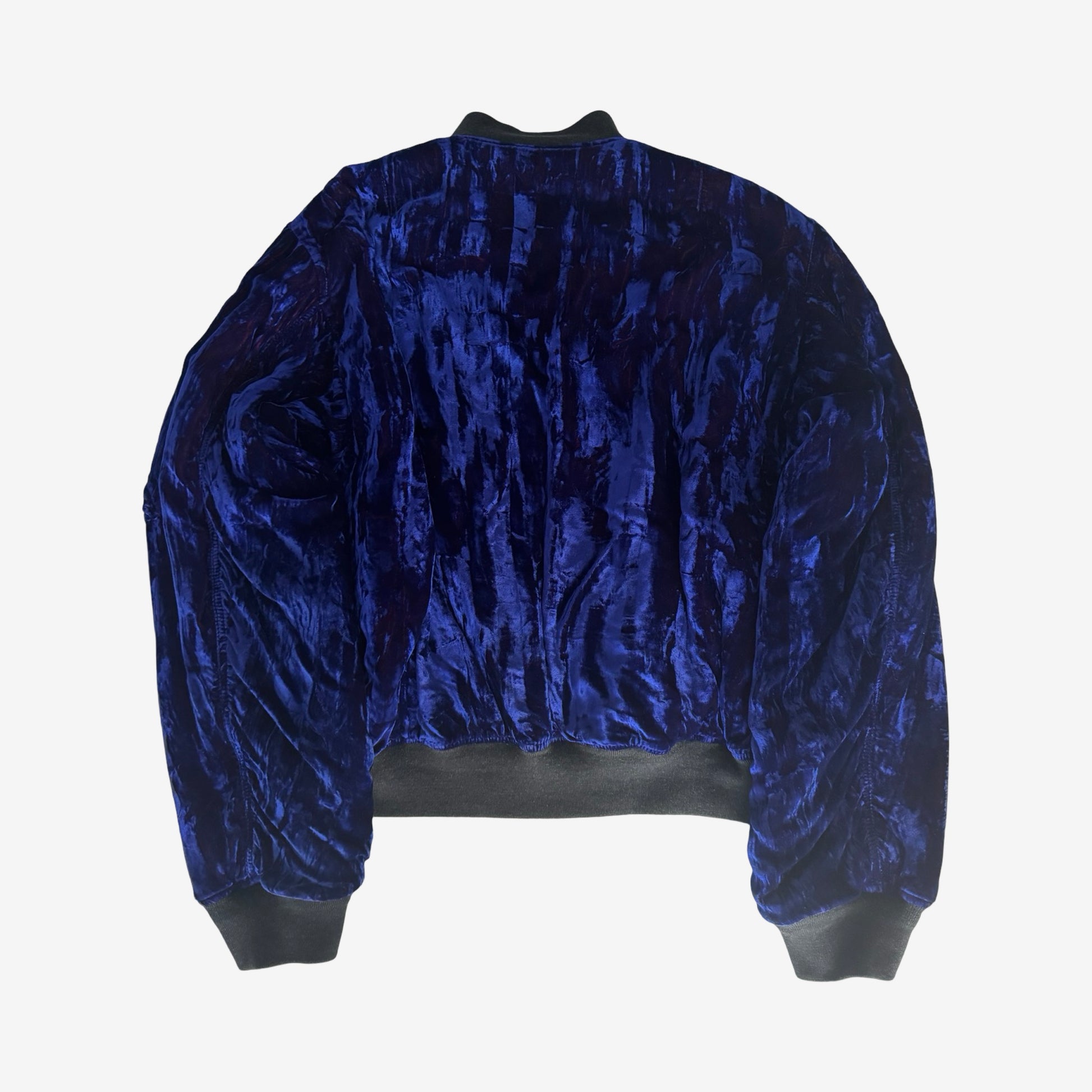 Haider Ackermann FW16 Cobalt Blue Crushed
Velvet Jacket Sz.L