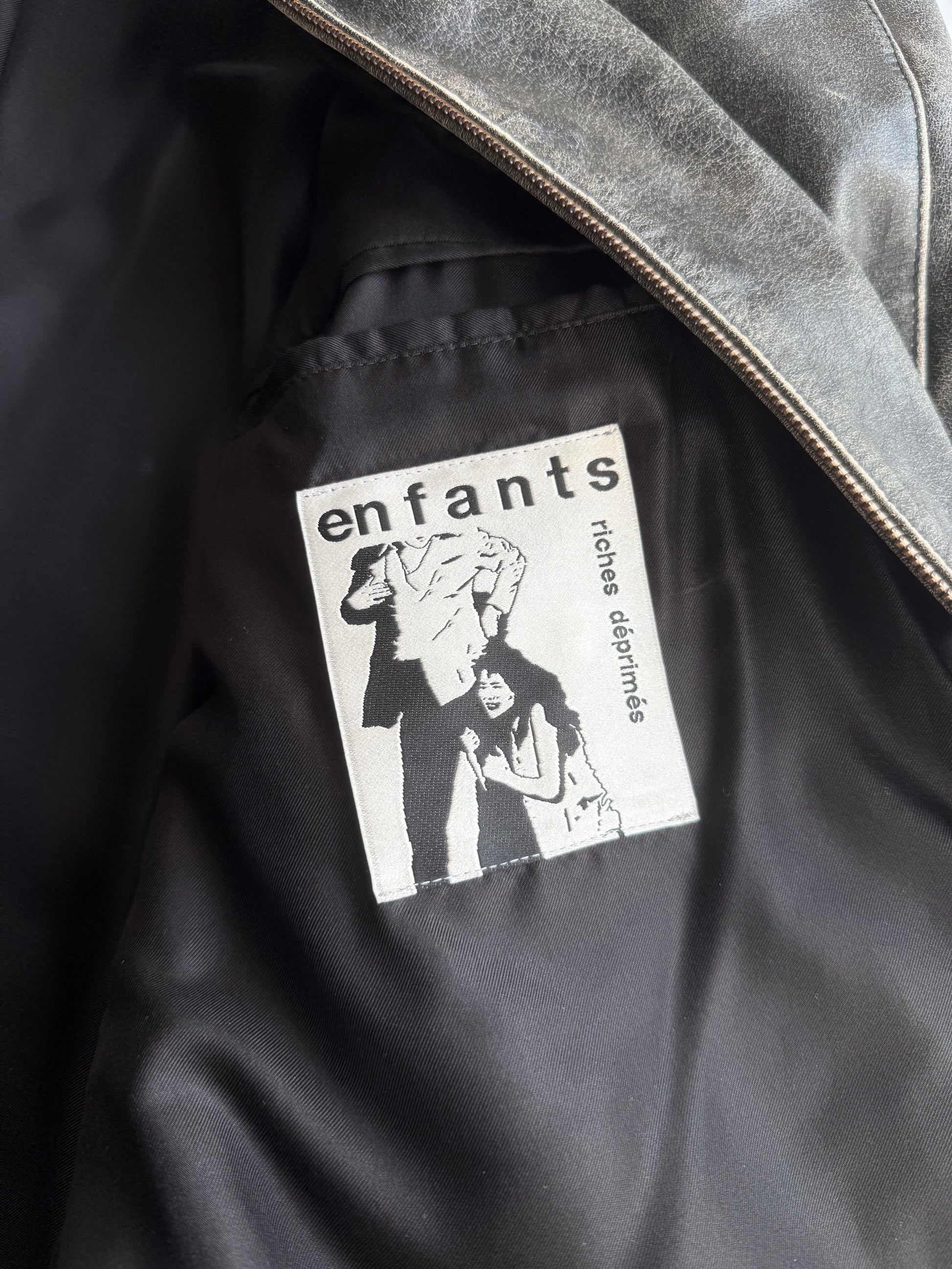 Enfants Riches Deprimes Sleep Sound Woman Face Leather Jacket Sz.L