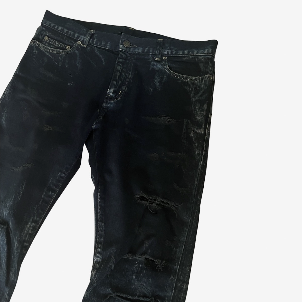 Saint Laurent Paris DO2 AW14 Bleached
Ripped Denim