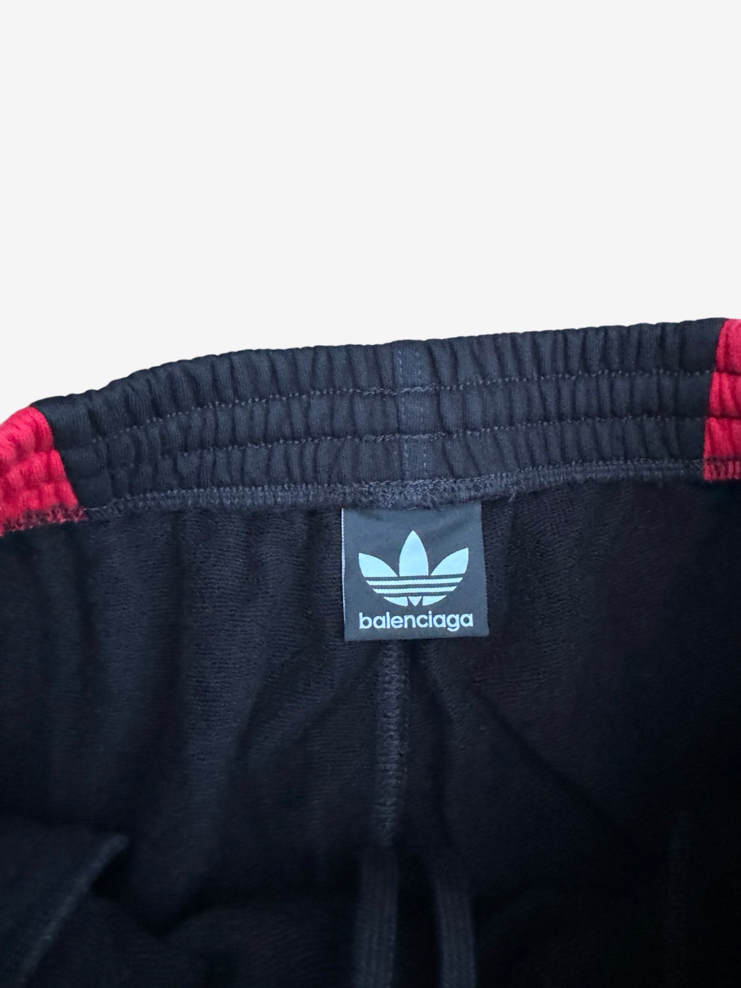 Balenciaga Adidas Black Red Oversized Cotton Sweatpants