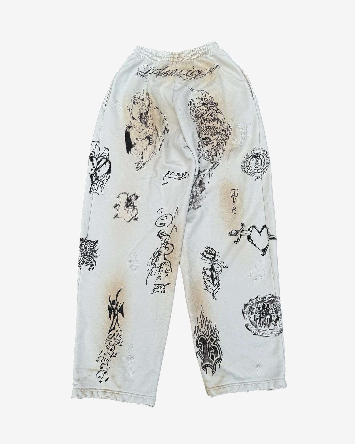 Balenciaga SS24 Tattoo Baggy Sweatpants