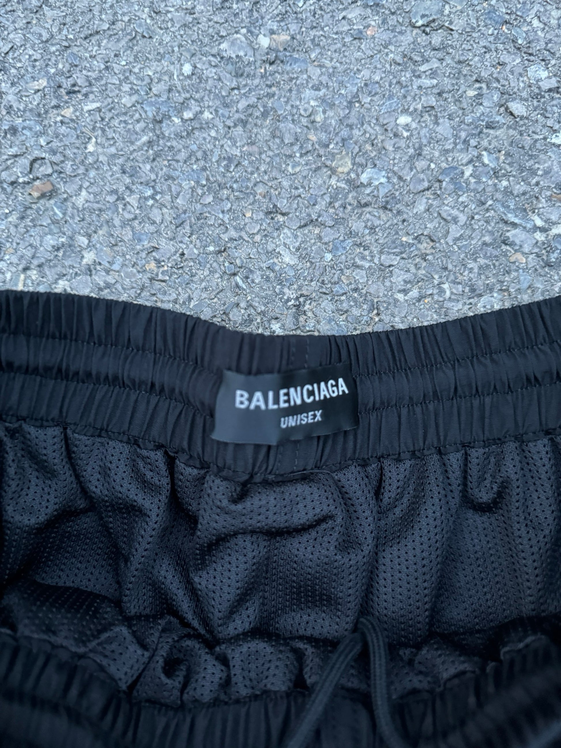 Balenciaga 3B Black Logo Shorts