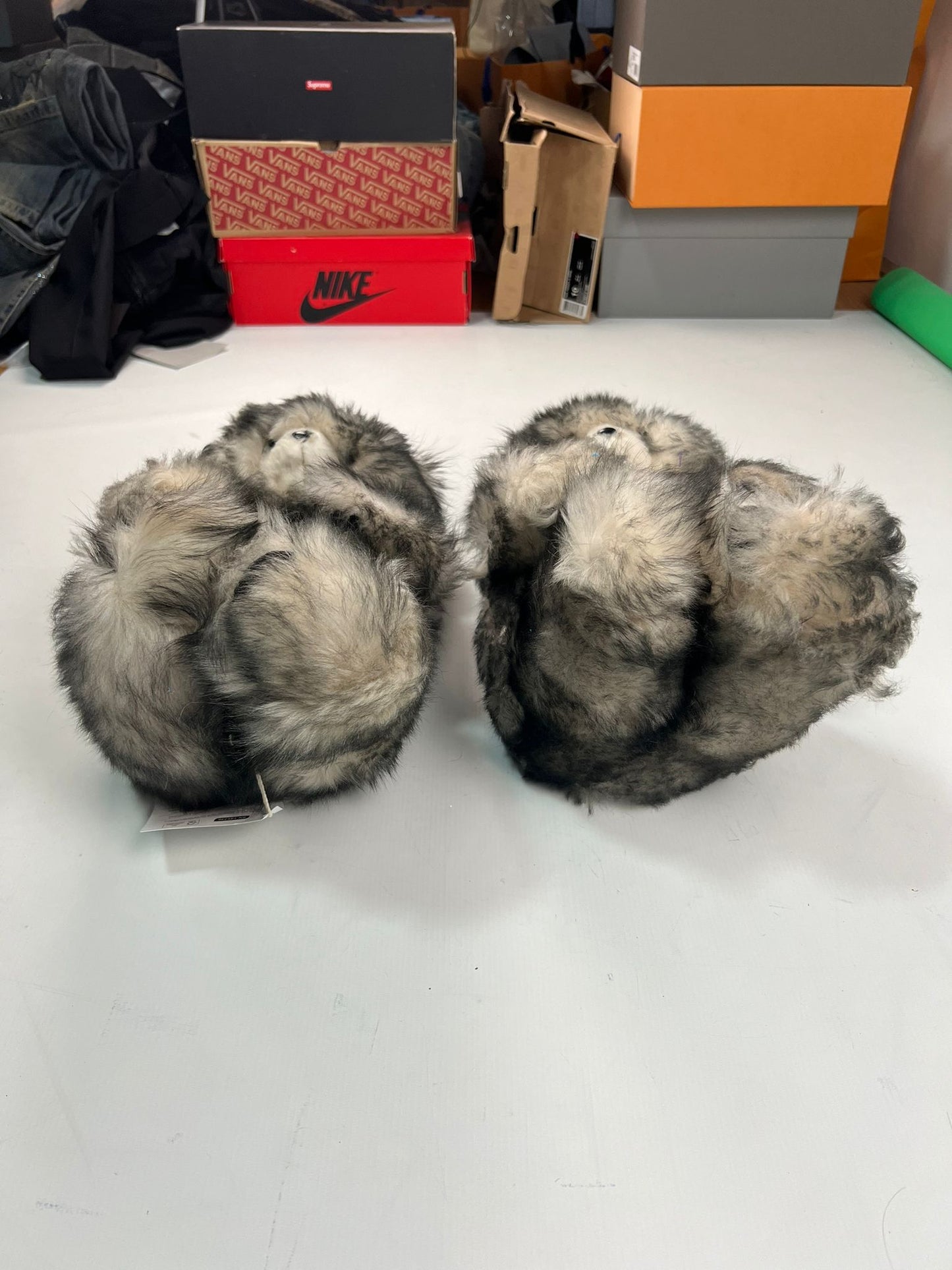 Vetements Grey Fur Bear Shoes