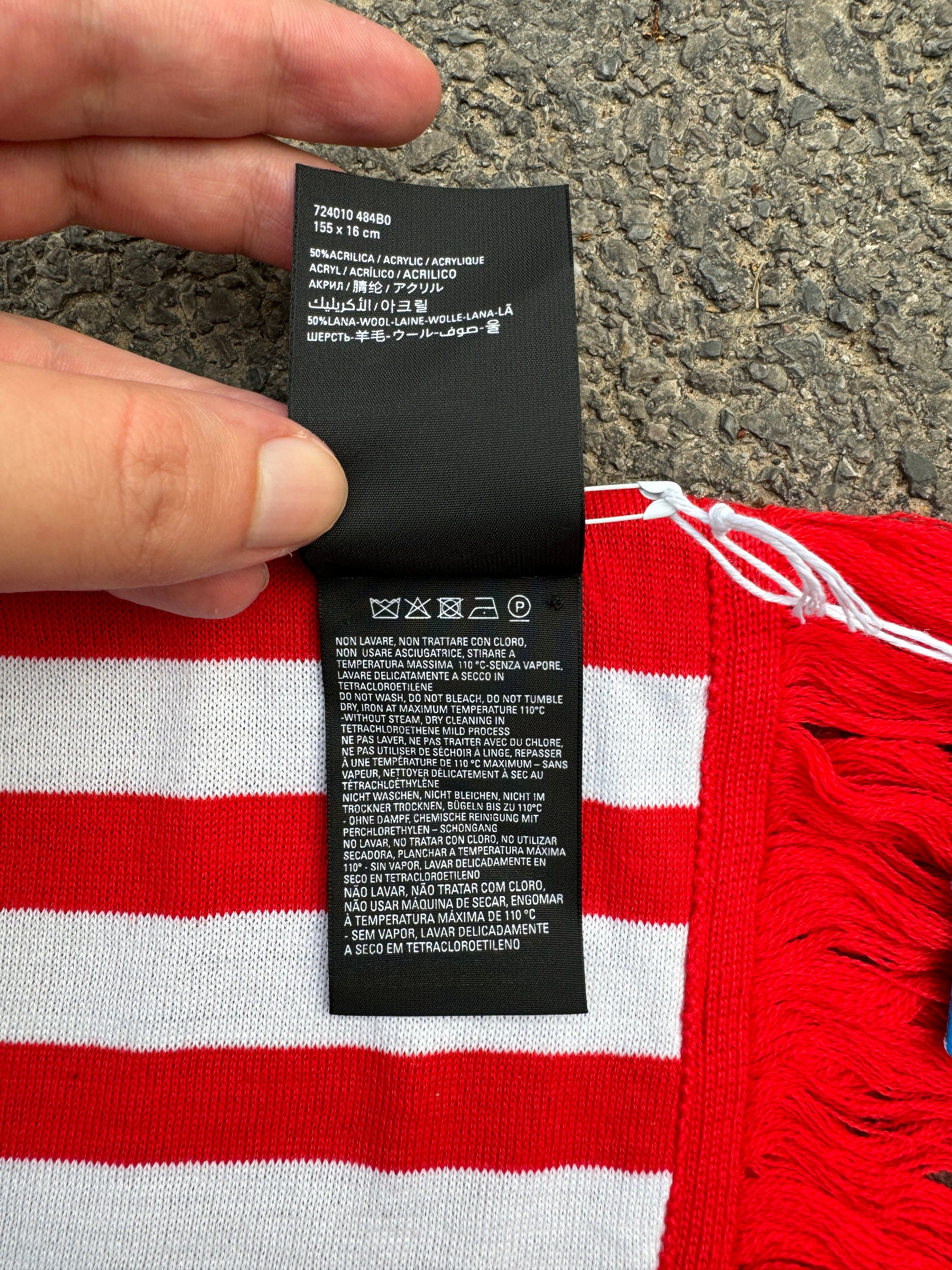 Balenciaga Adidas Soccer Logo Scarf Red