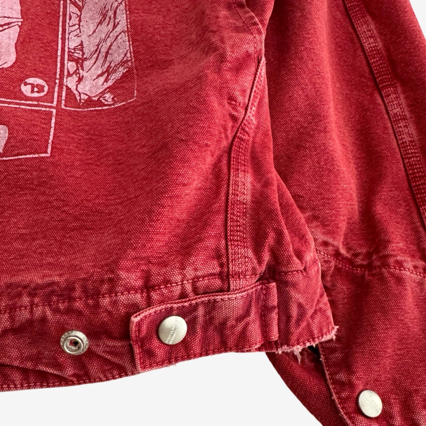 Enfants Riches Deprimes SS24 „Italian Romance“ Destroyed Red Denim Jacket