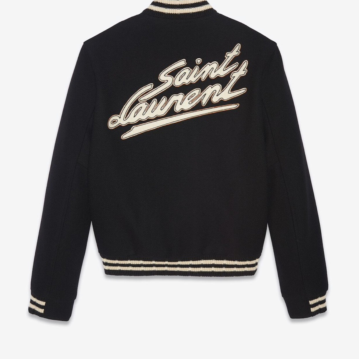 Saint Laurent Paris Logo Teddy Black