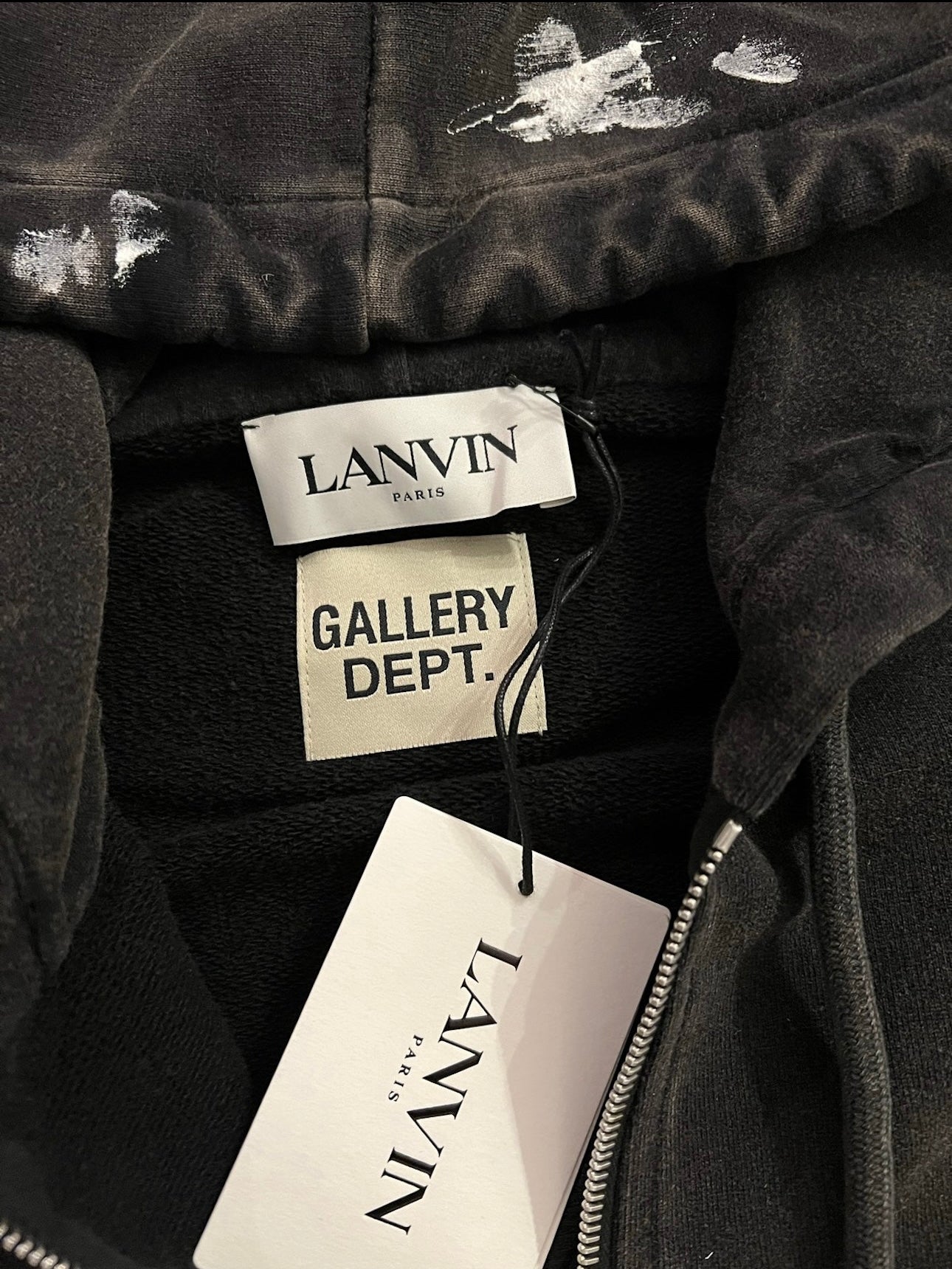 Gallery Dept x Lanvin Paint Splatter  Zip Hoodie