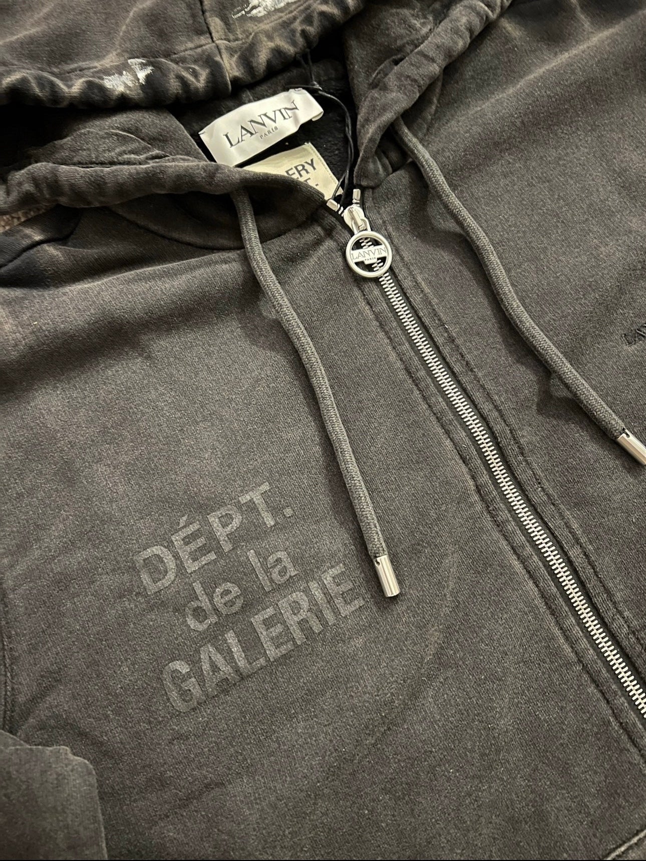 Gallery Dept x Lanvin Paint Splatter  Zip Hoodie