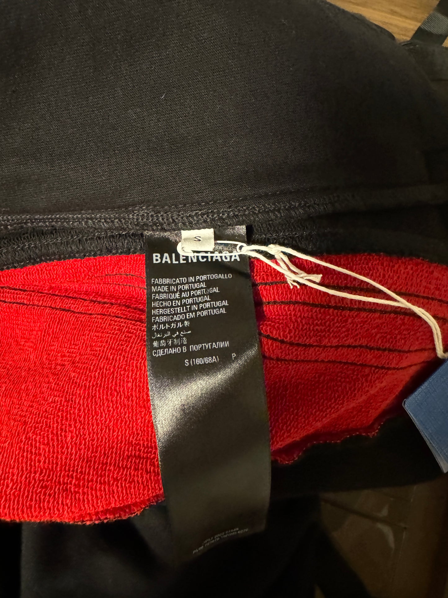 Balenciaga Adidas Black Red Oversized Cotton Sweatpants