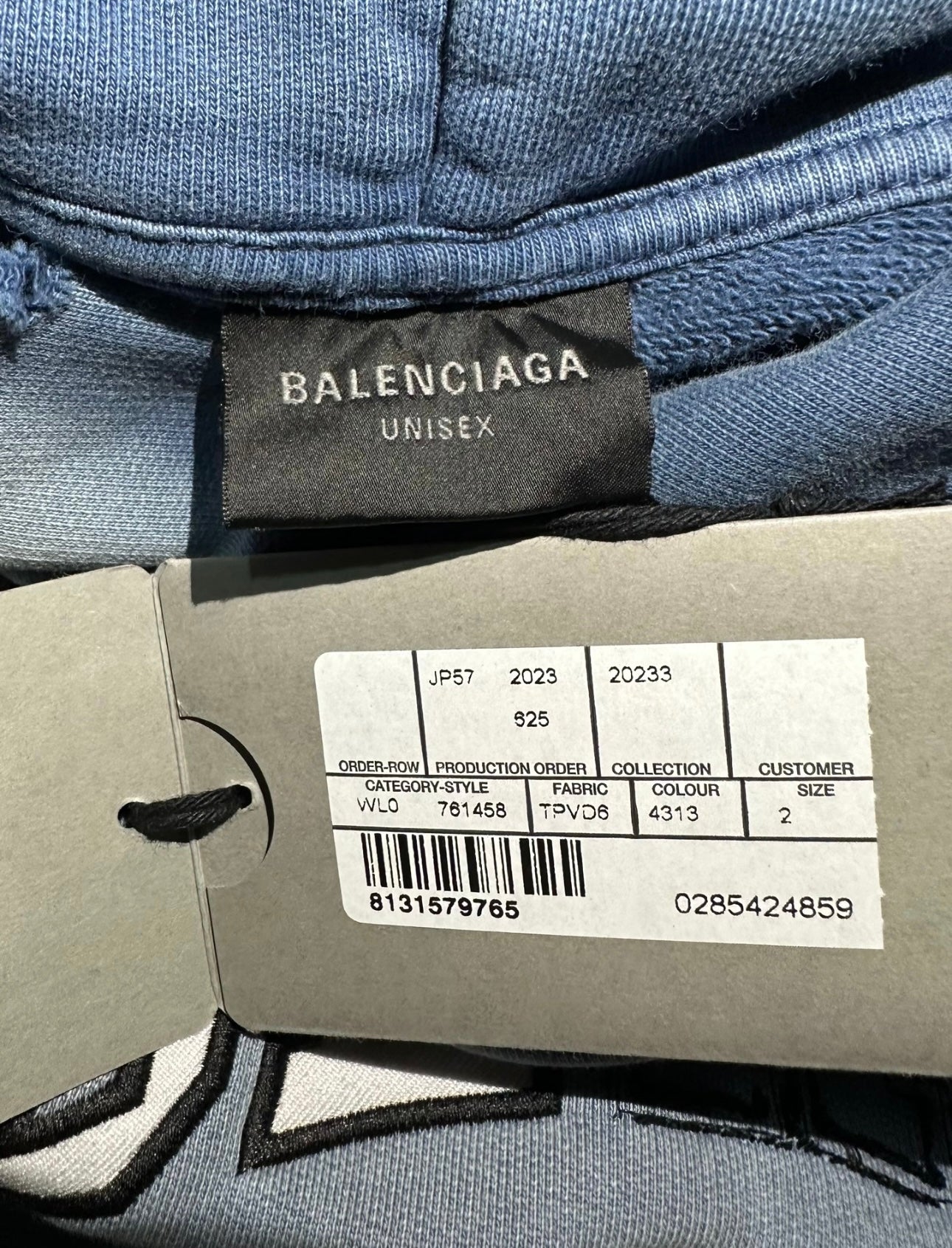 Balenciaga SS24 "Be Kind" Hoodie Blue