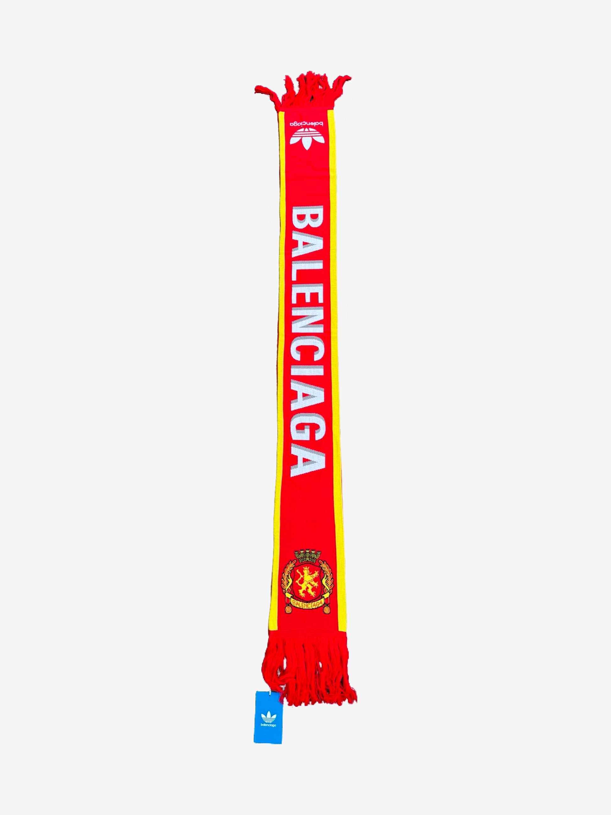 Balenciaga Adidas Soccer Logo Scarf Red