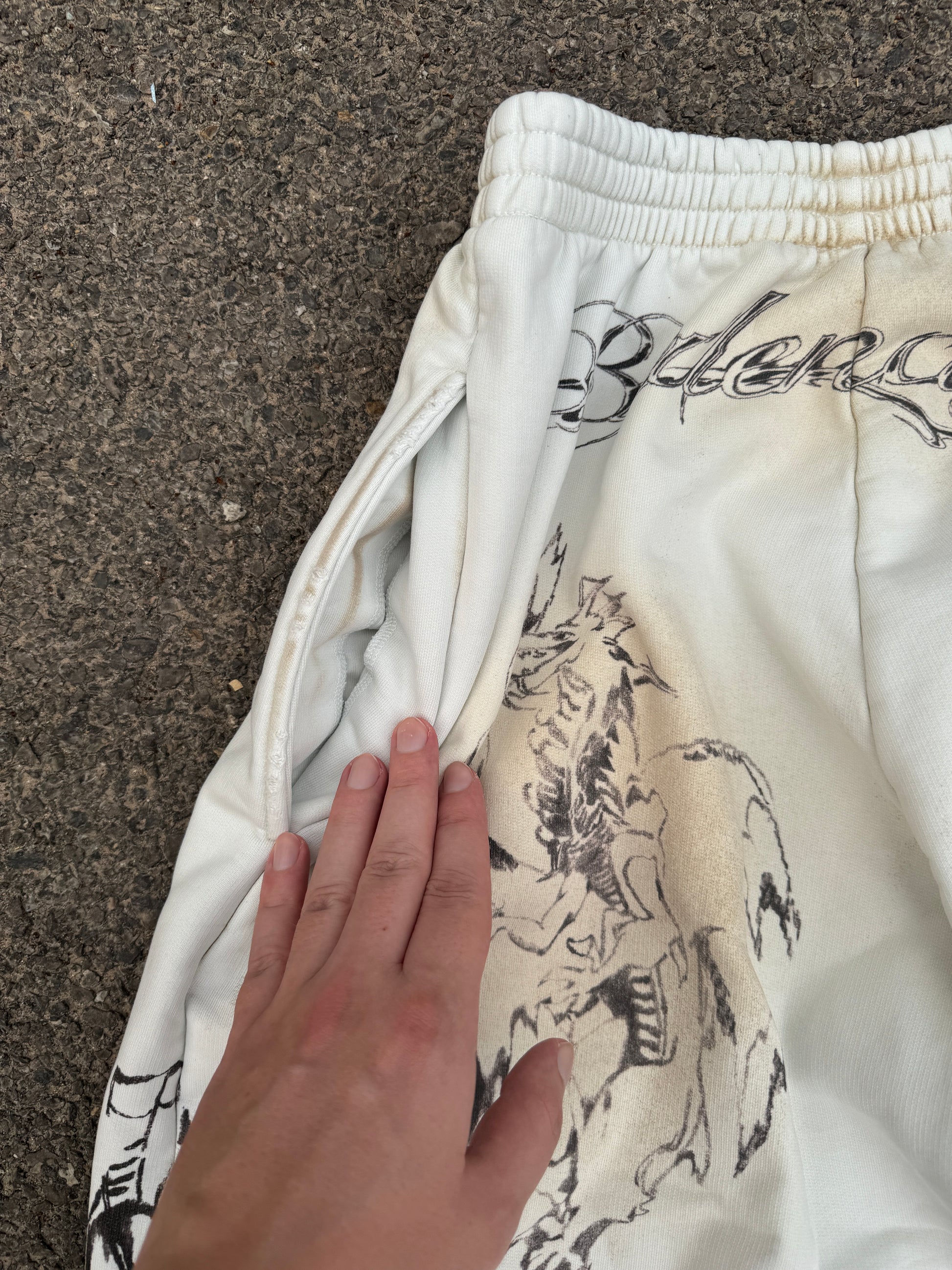 Balenciaga SS24 Tattoo Baggy Sweatpants washtag 