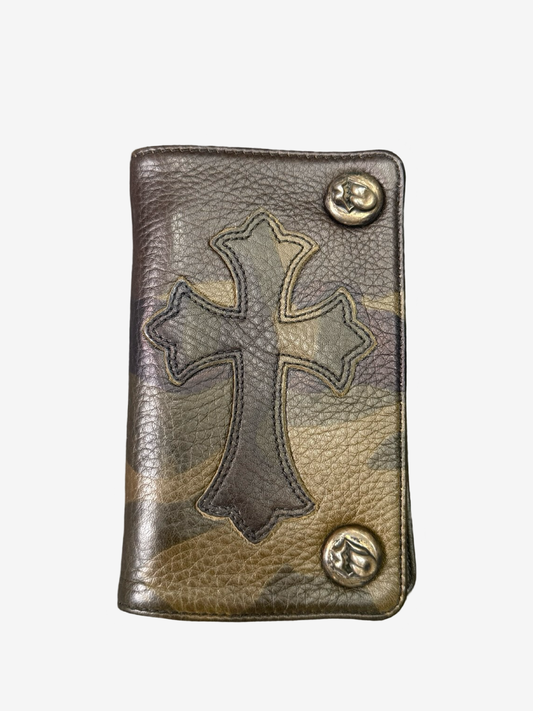 Chrome Hearts Rolling Stones Camouflage Patched Wallet