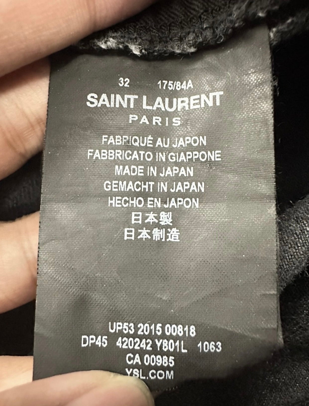 Saint Laurent SS16 Bleached Denim