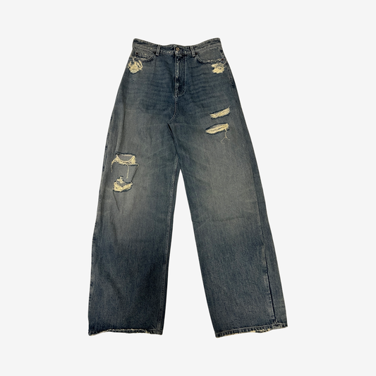 Balenciaga Baggy Oversized Destroyed Skater Denim