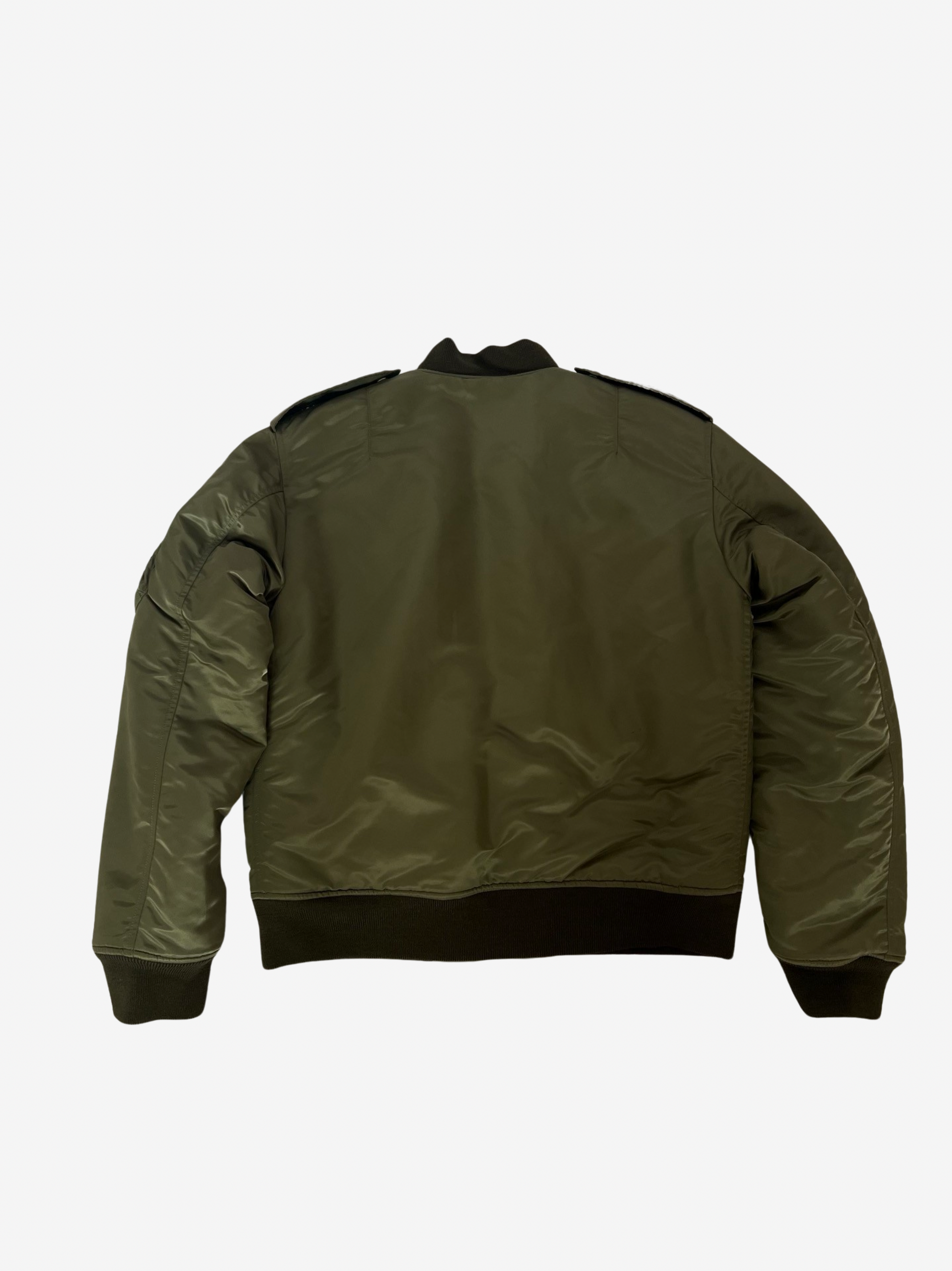  Saint Laurent Paris Khaki Green MA-1 Bomber Blouson Fall Winter 2015