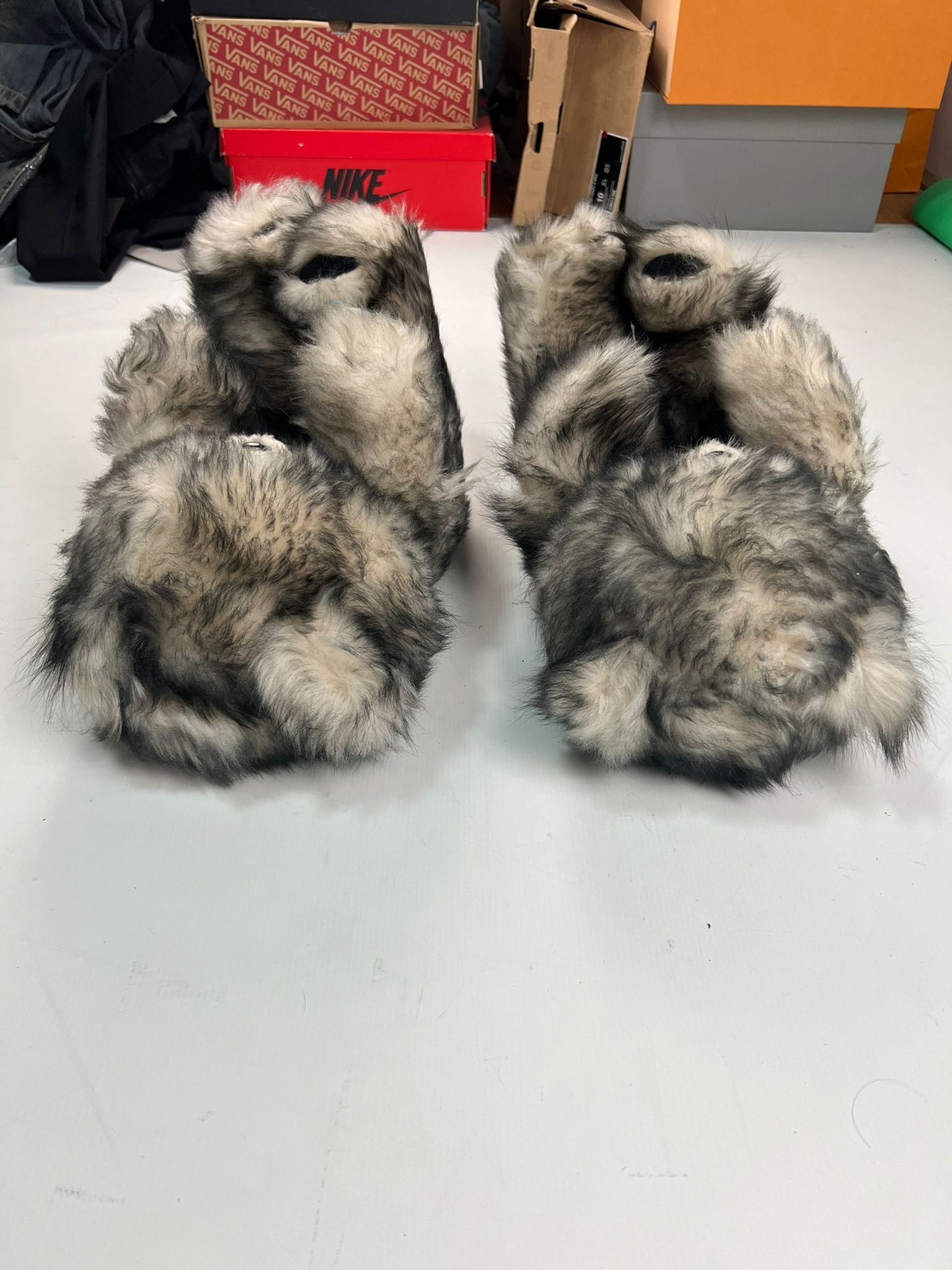 Vetements Grey Fur Bear Shoes