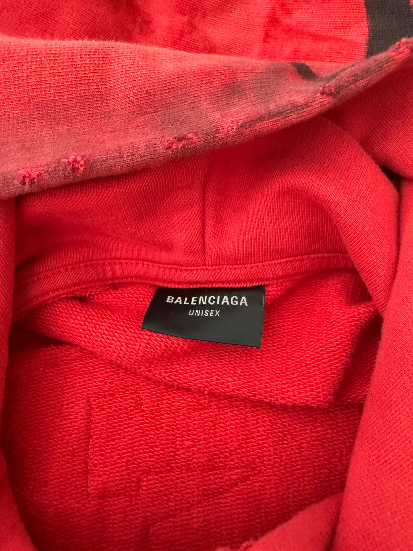 Balenciaga SS23 Red Skate Graffiti Zip Hoodie Sz.M