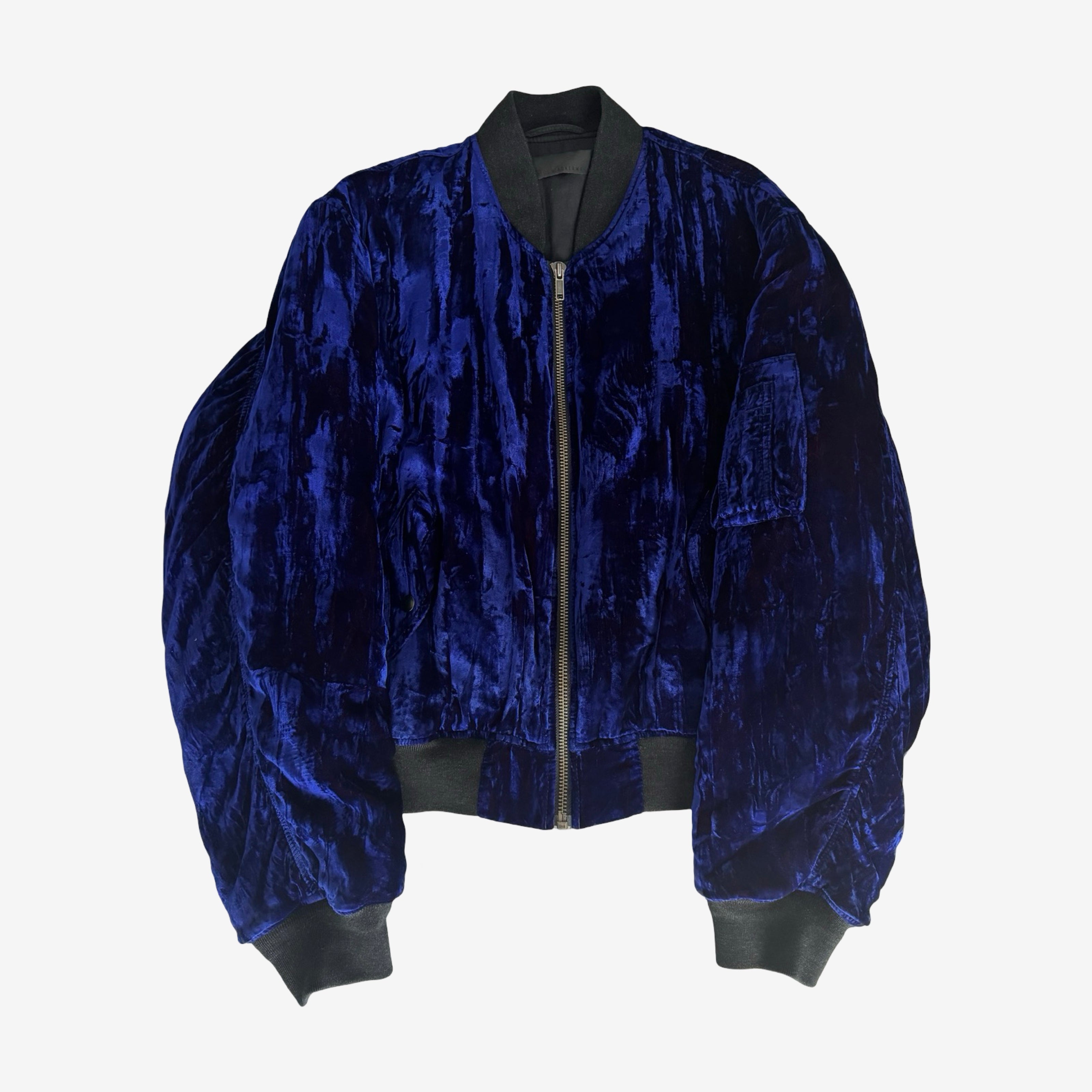 Haider Ackermann FW16 Cobalt Blue Crushed Velvet Jacket Sz.L – FyouGrails