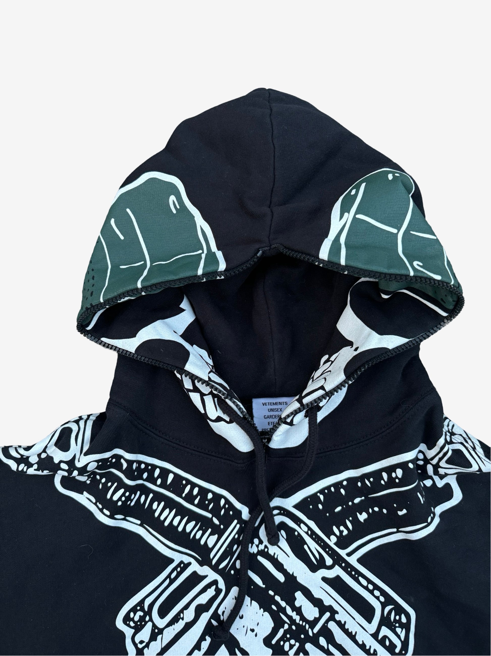 Vetements SS19 Marine Skull Gimp Hoodie