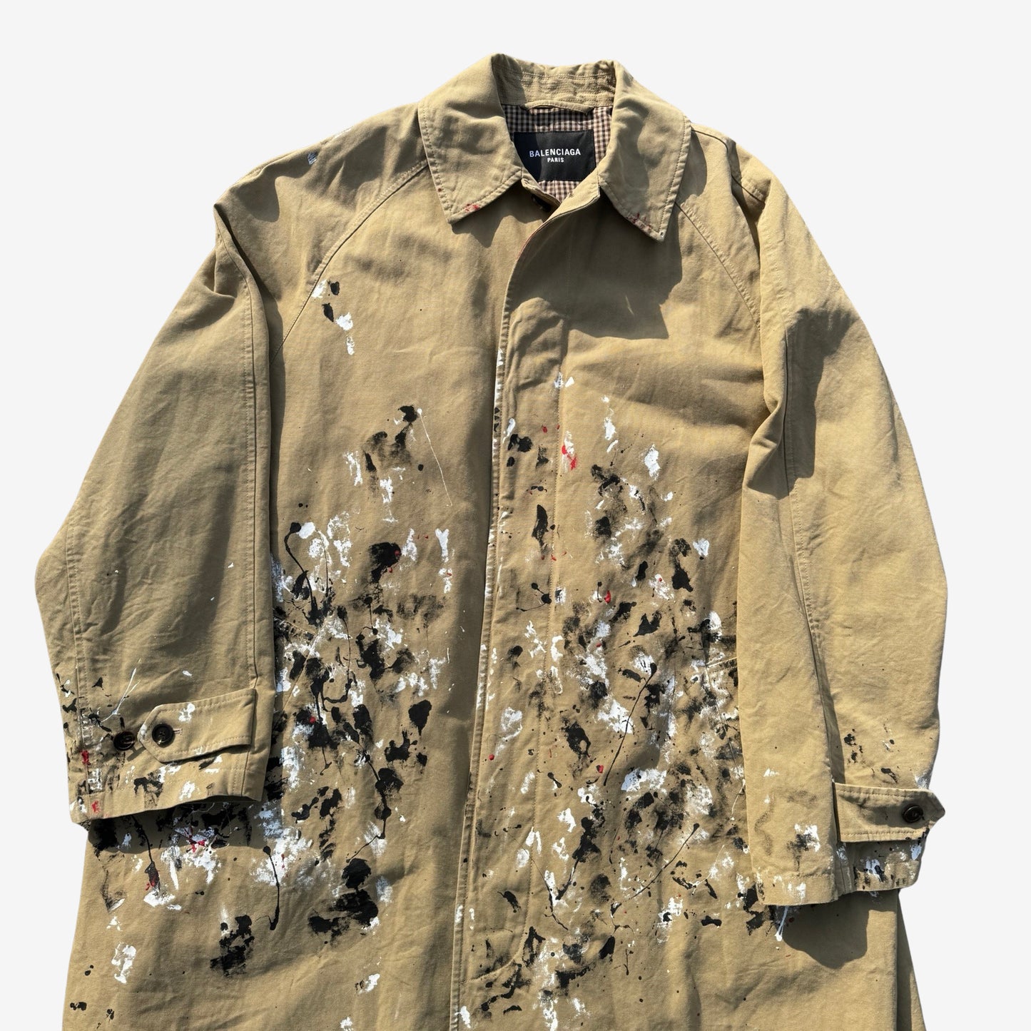 Balenciaga SS22 Lost Tape Splatter Detailed Carcoat