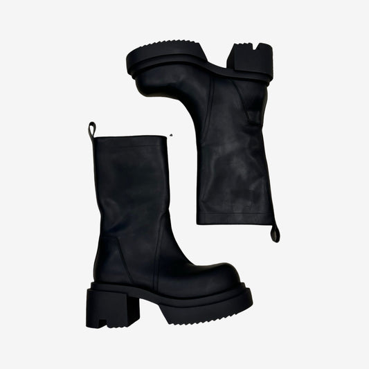 Rick Owens Pull On Bogun Leather Boots