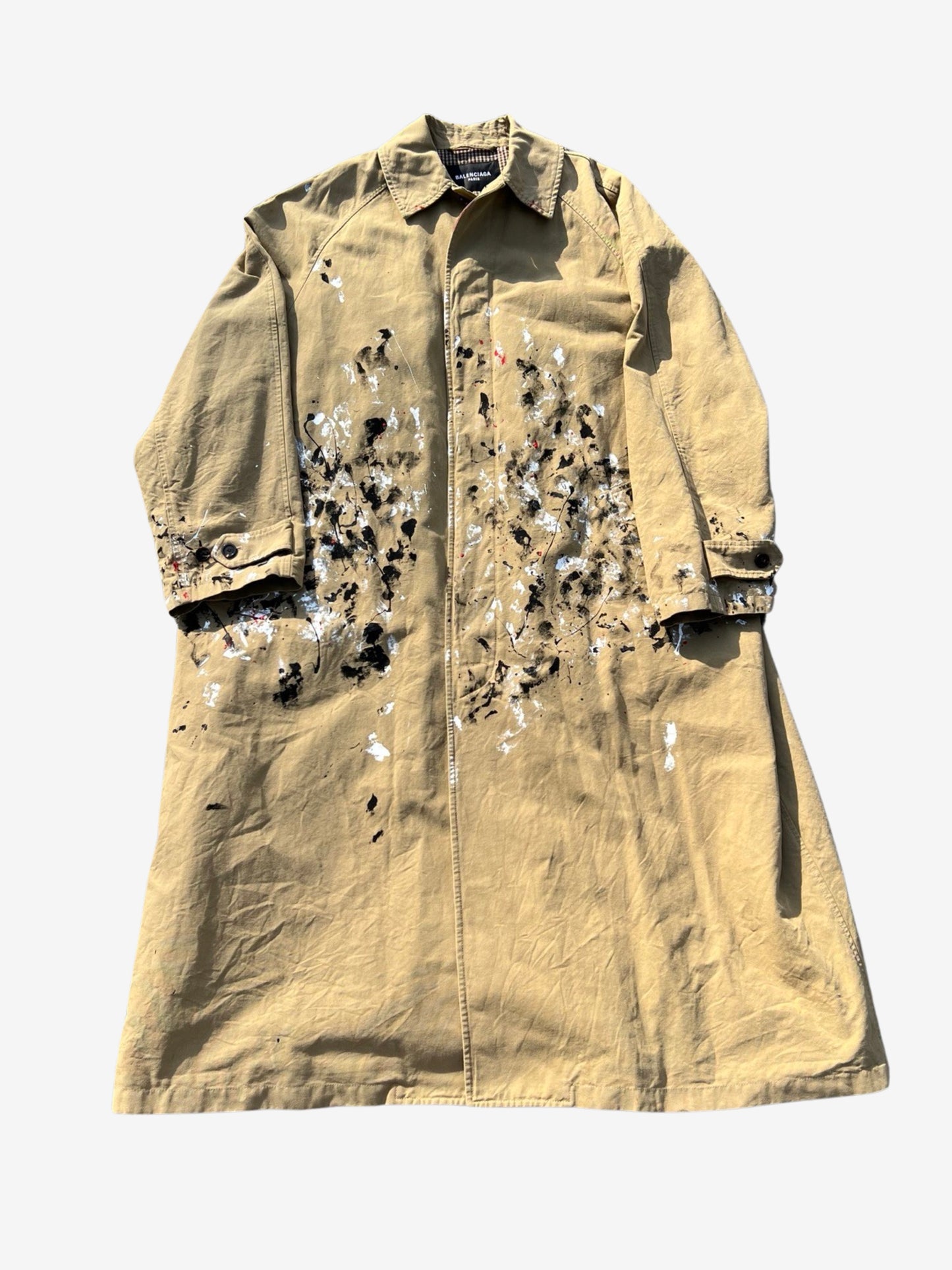 Balenciaga SS22 Lost Tape Splatter Detailed Carcoat