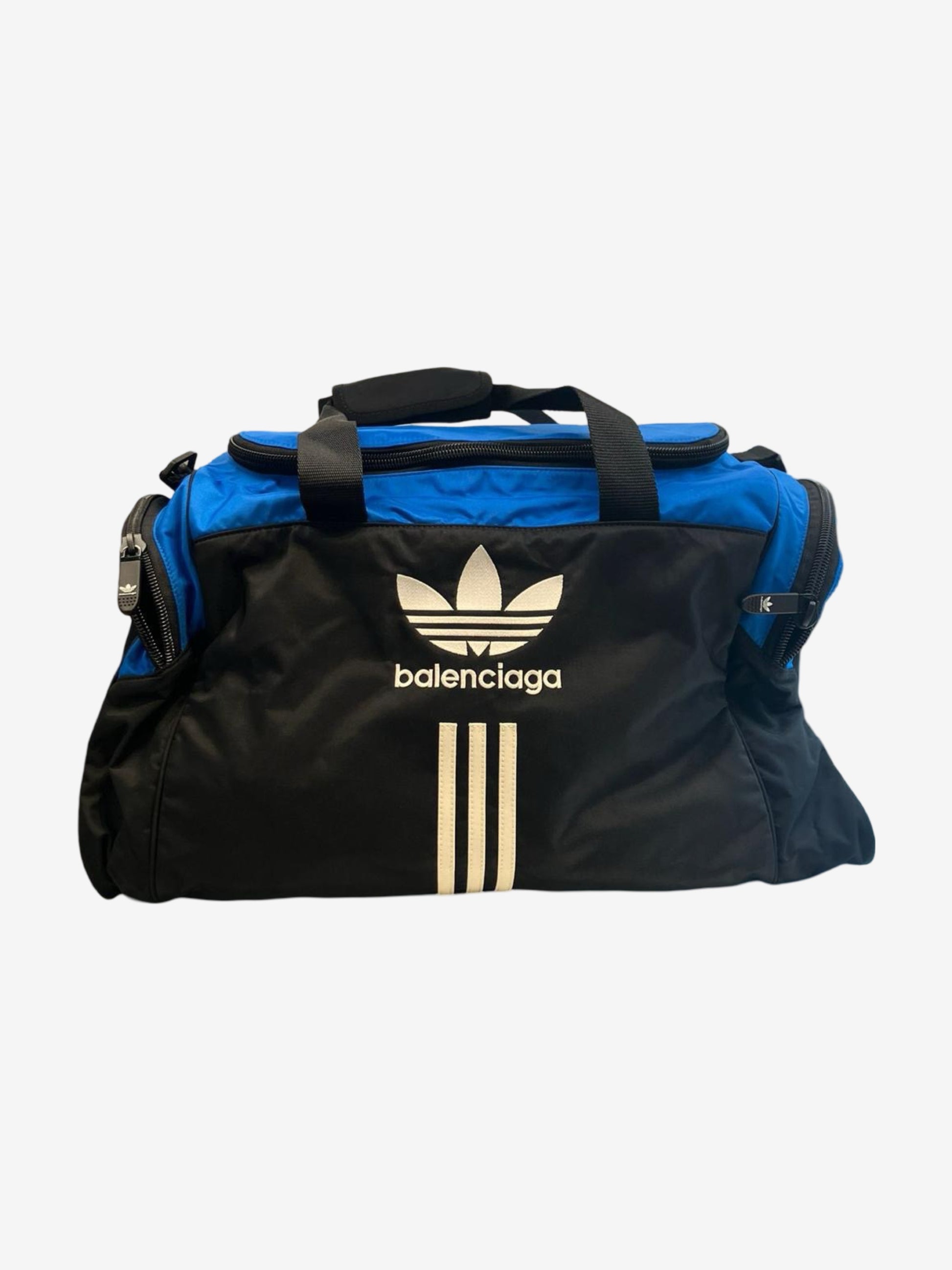 Balenciaga Adidas Nylon Blue Black Duffle Bag