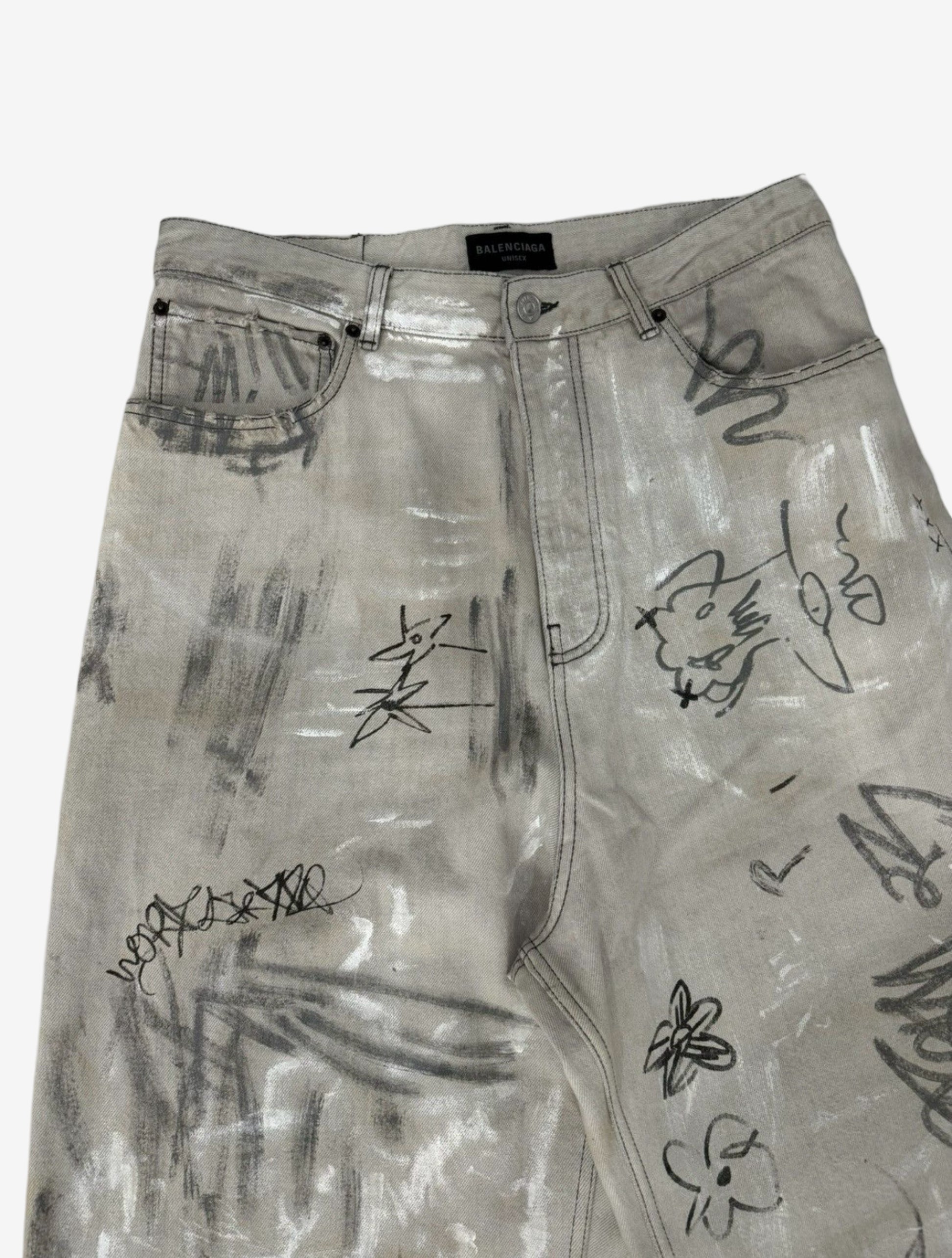 Balenciaga SS23 Graffiti Jeans Baggy