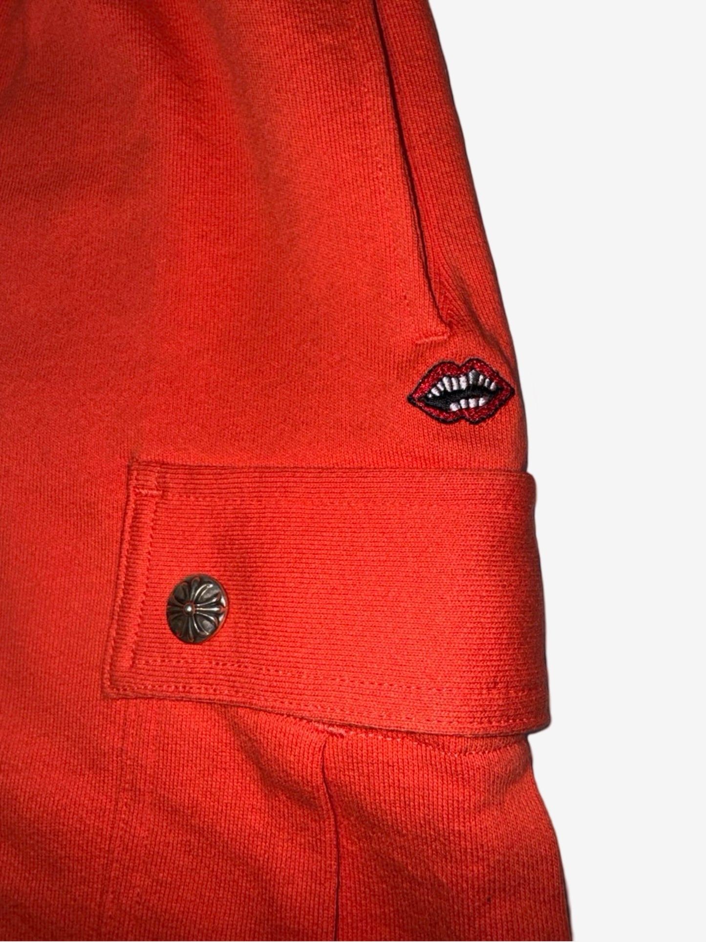 Chrome Hearts Sick Heart Orange Cargo Jersey Shorts