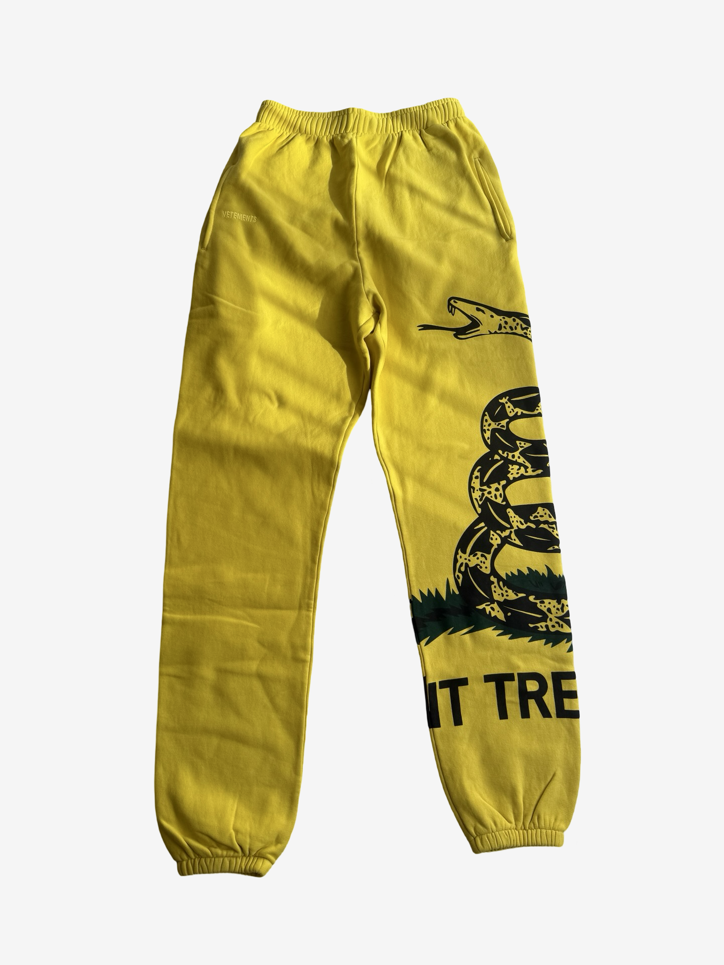 Vetements „Dont Tread on Me“ Yellow Sweatpants