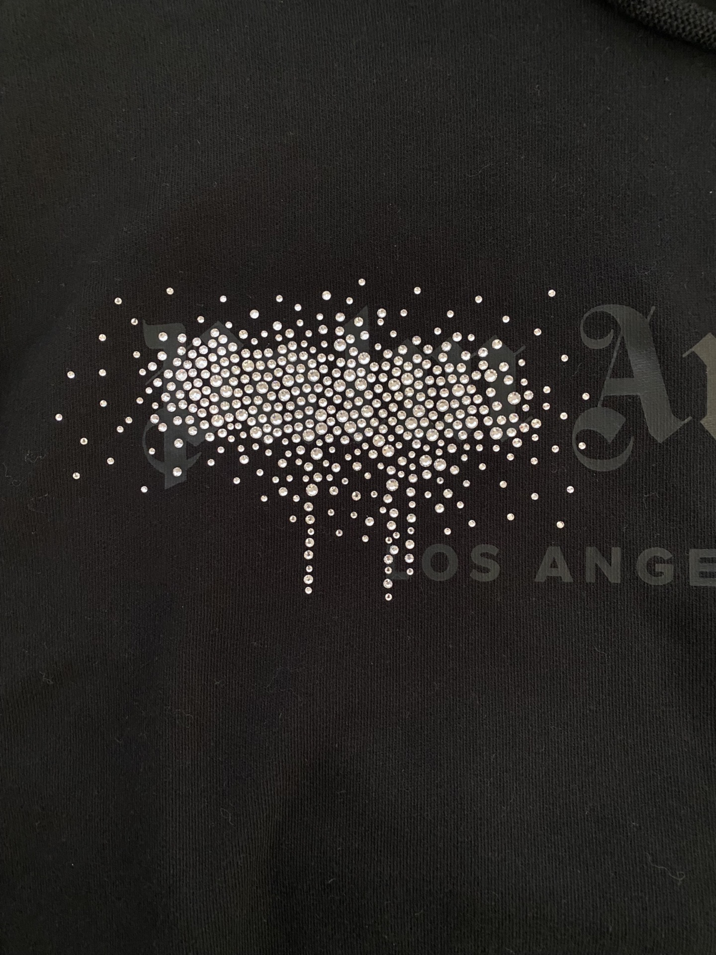 Palm Angels Crystal Logo Hoodie