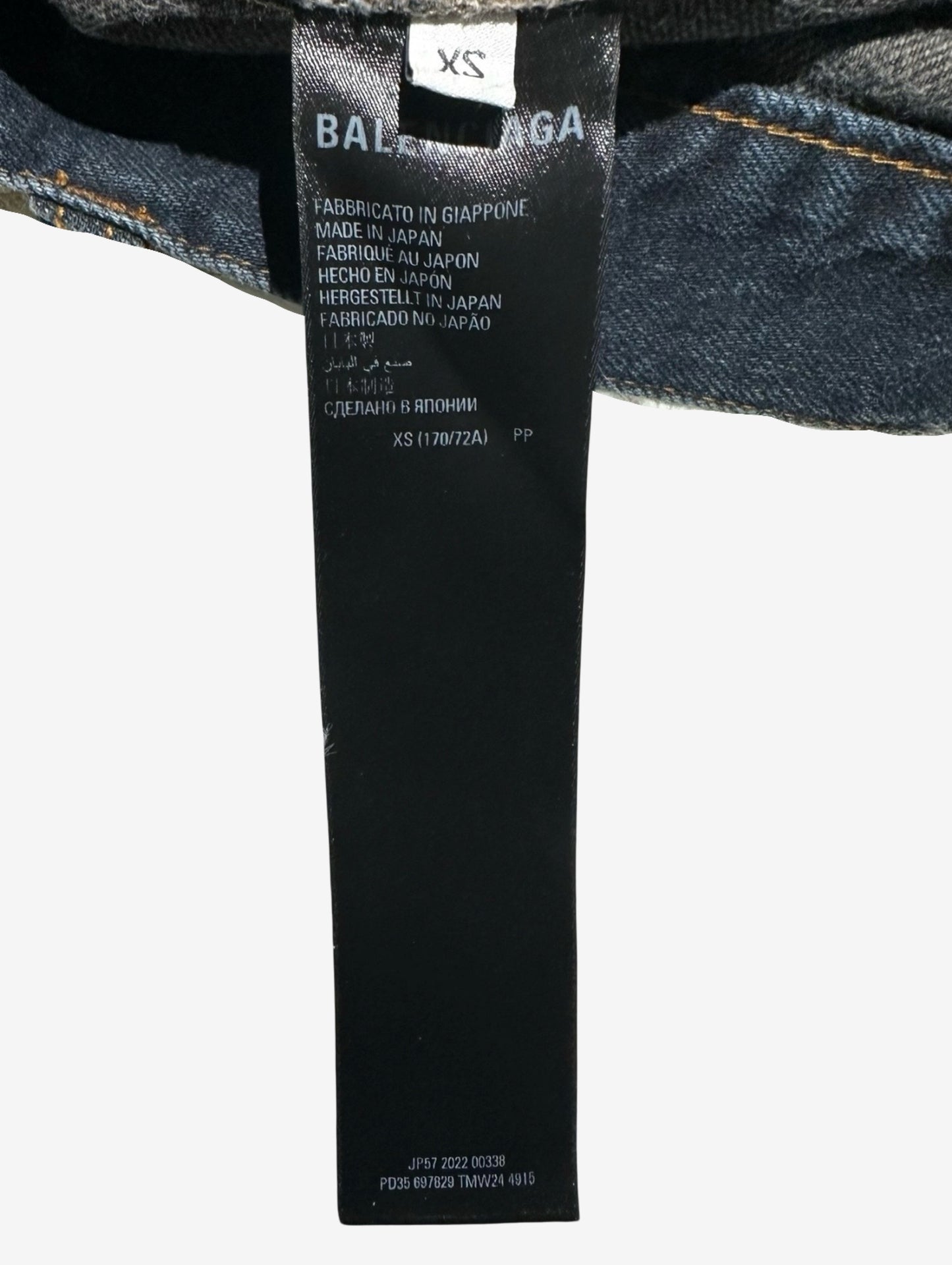 Balenciaga FW22 Flared Denim Dark Blue