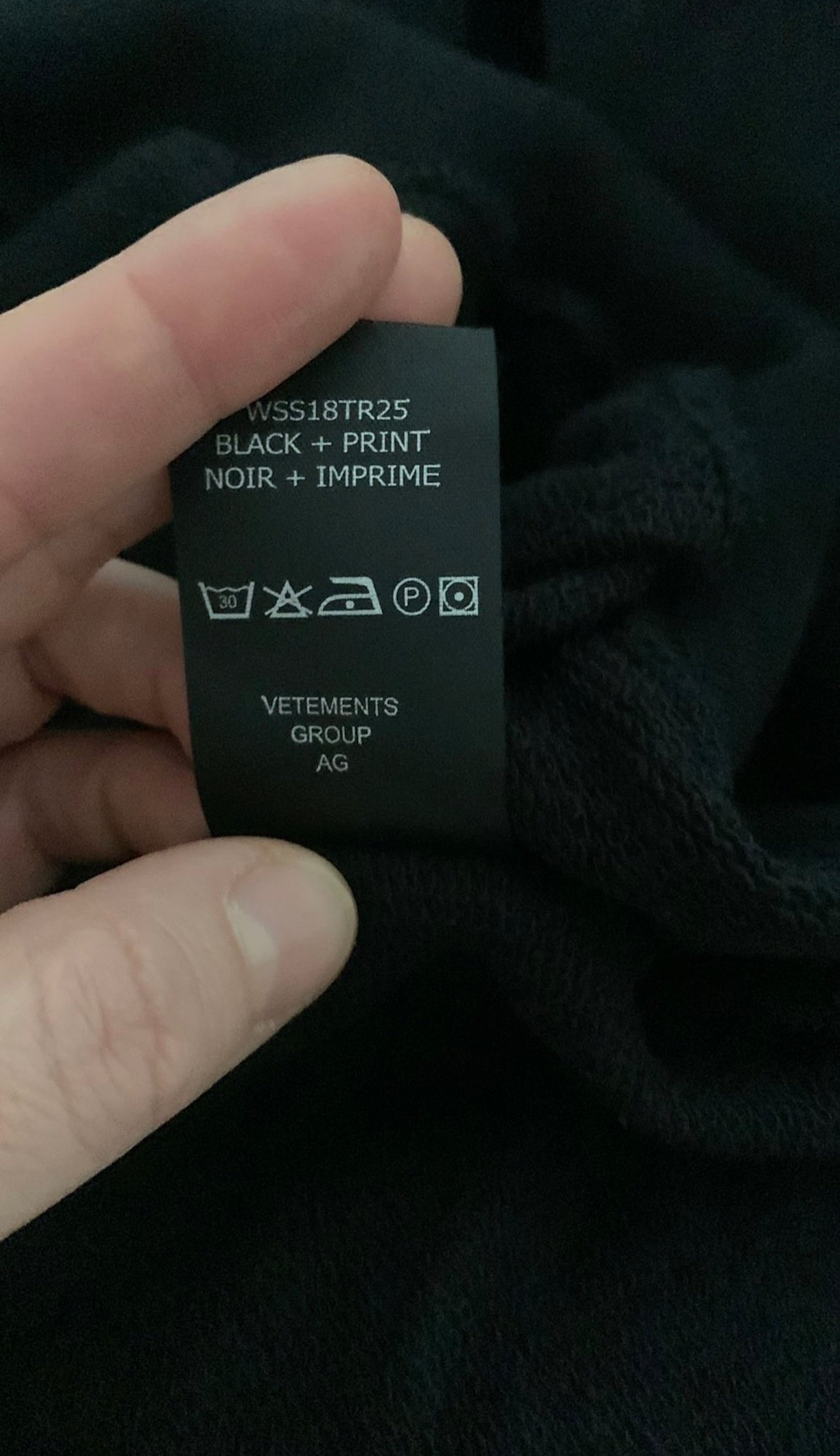 Vetements SS18 Oversized Eye of Horus Hoodie  washtag