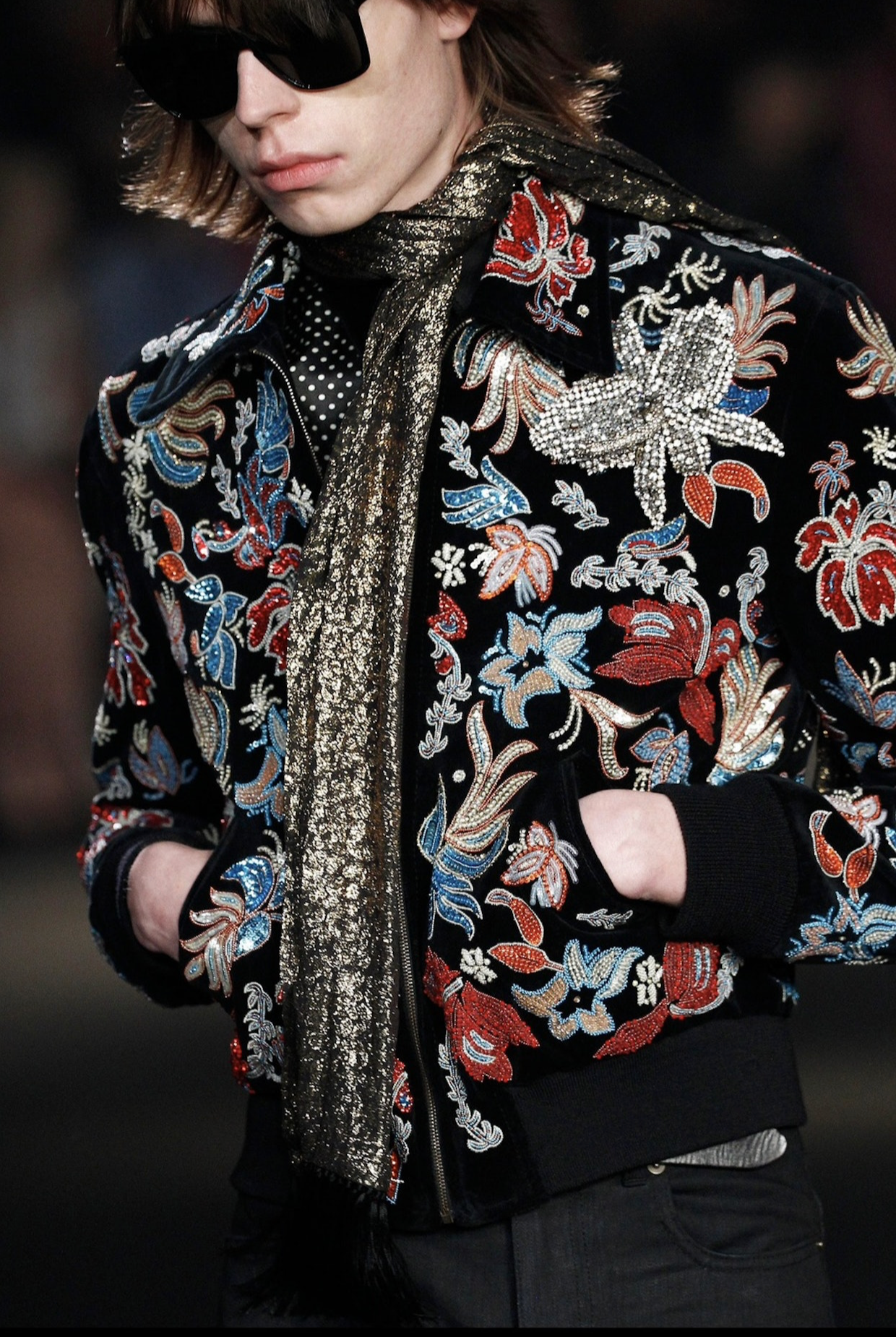 Saint Laurent Paris AW16 Stiched Floral
Jacket