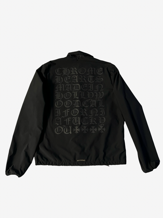 Chrome Hearts Black Backprint Coach Jacket Sz.M