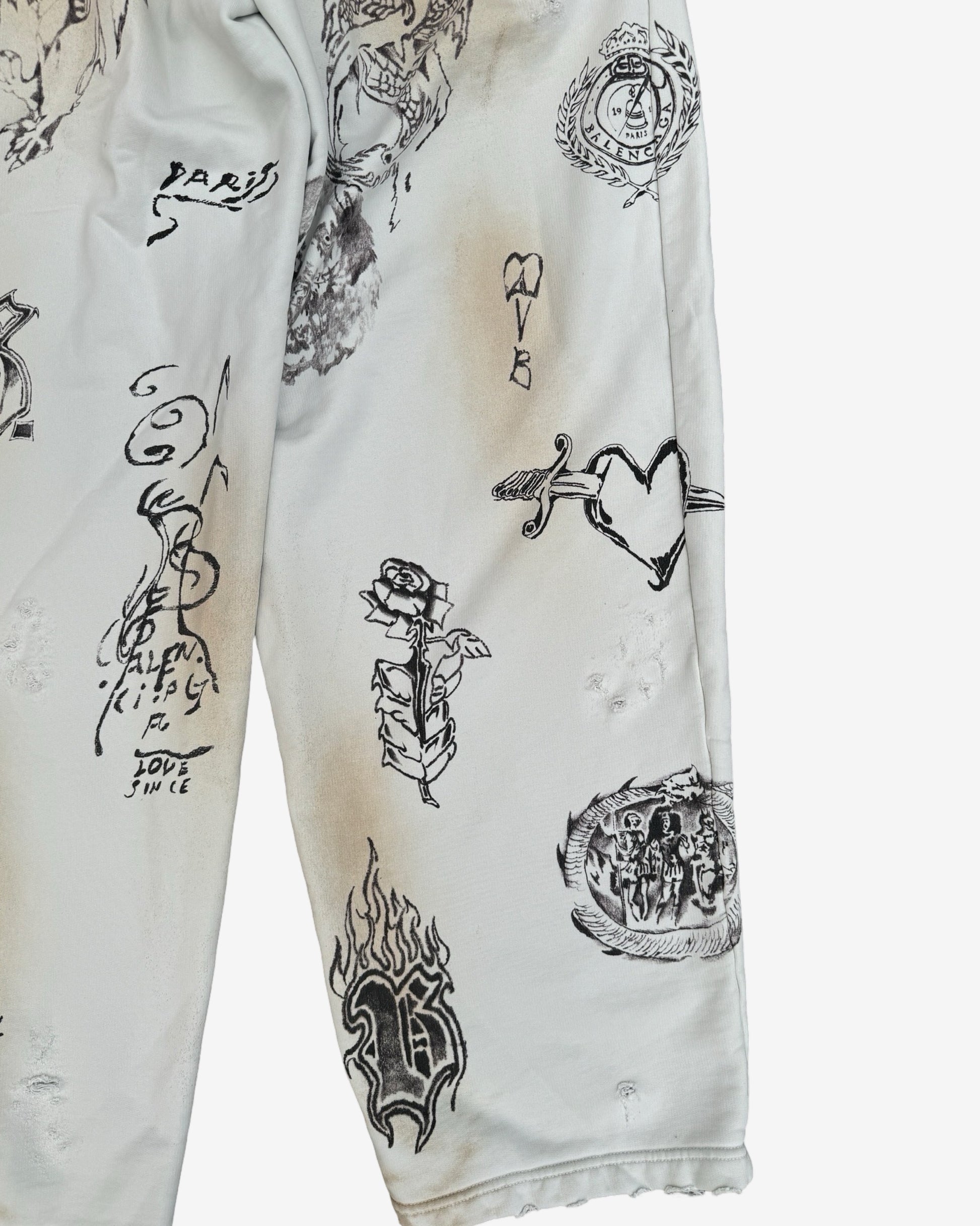 Balenciaga SS24 Tattoo Baggy Sweatpants