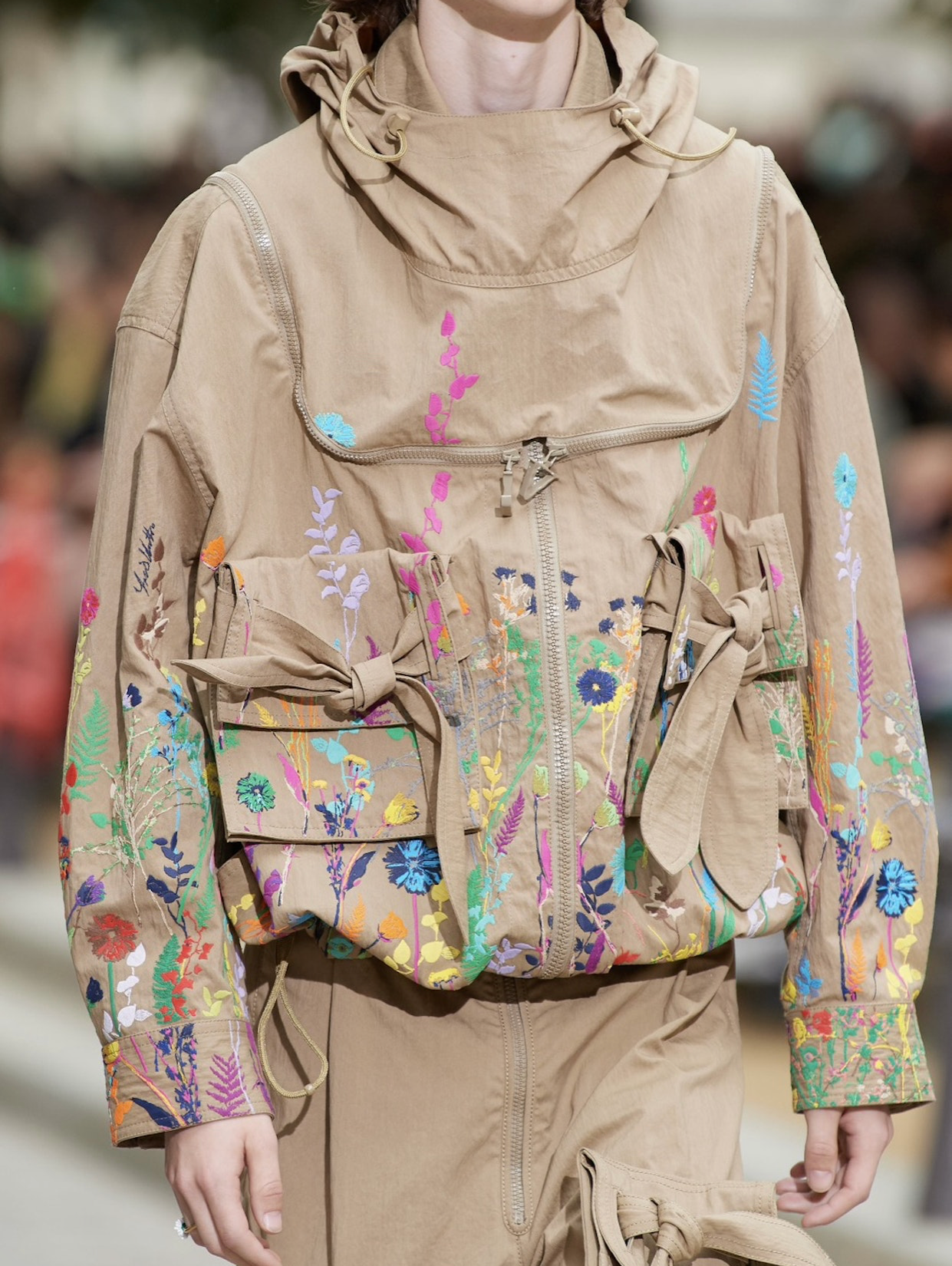 Louis Vuitton SS20 Floral Embroidered Bee Keeper Jacket