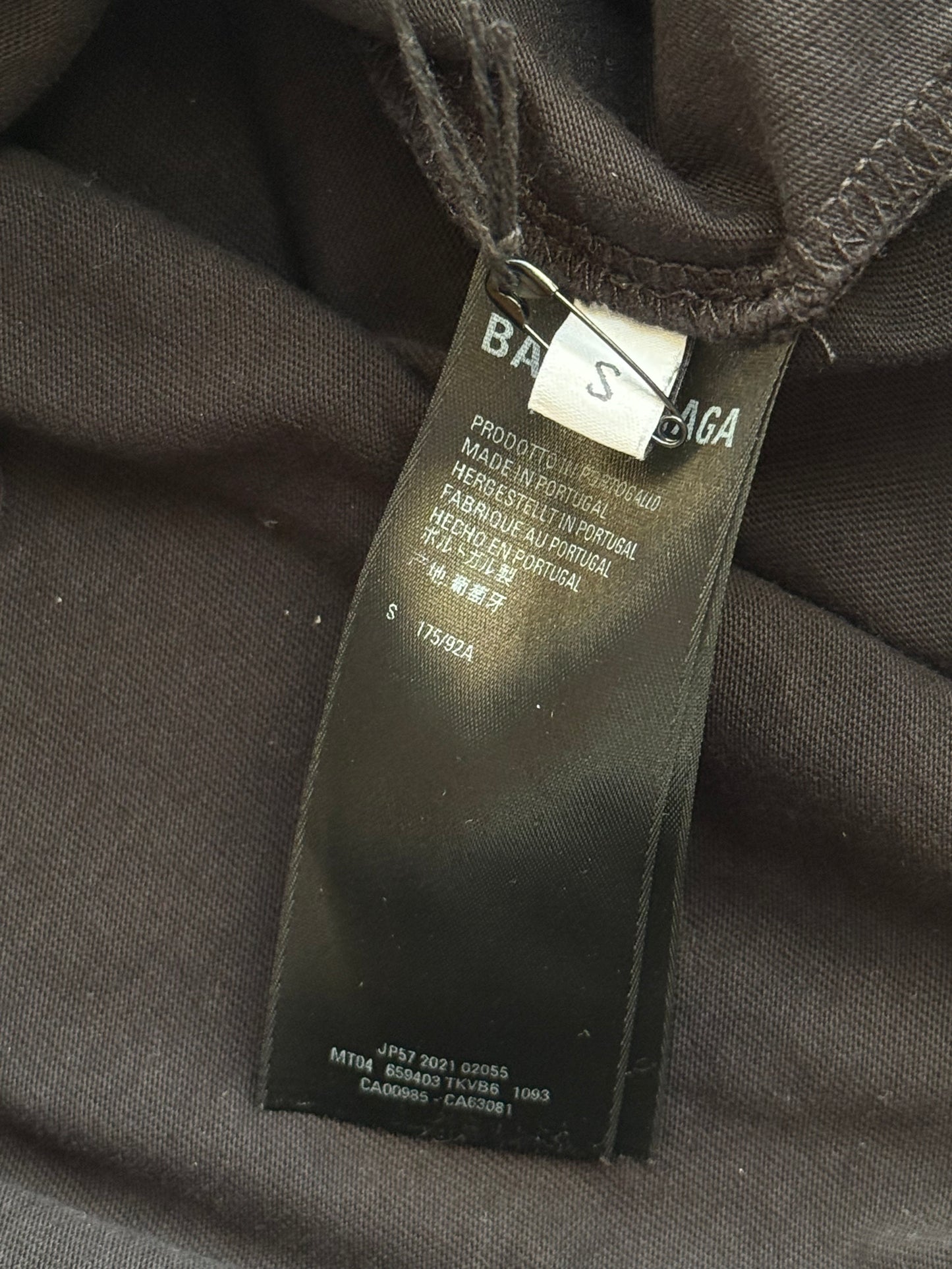 Balenciaga Black Destroyed Logo Hoodie Sz.S